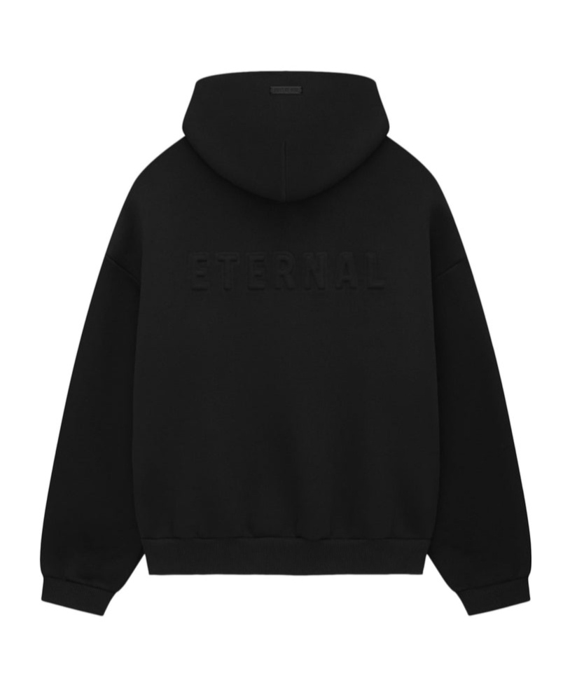 Fear Of God Hooded Drop Shoulder Sweater In Black