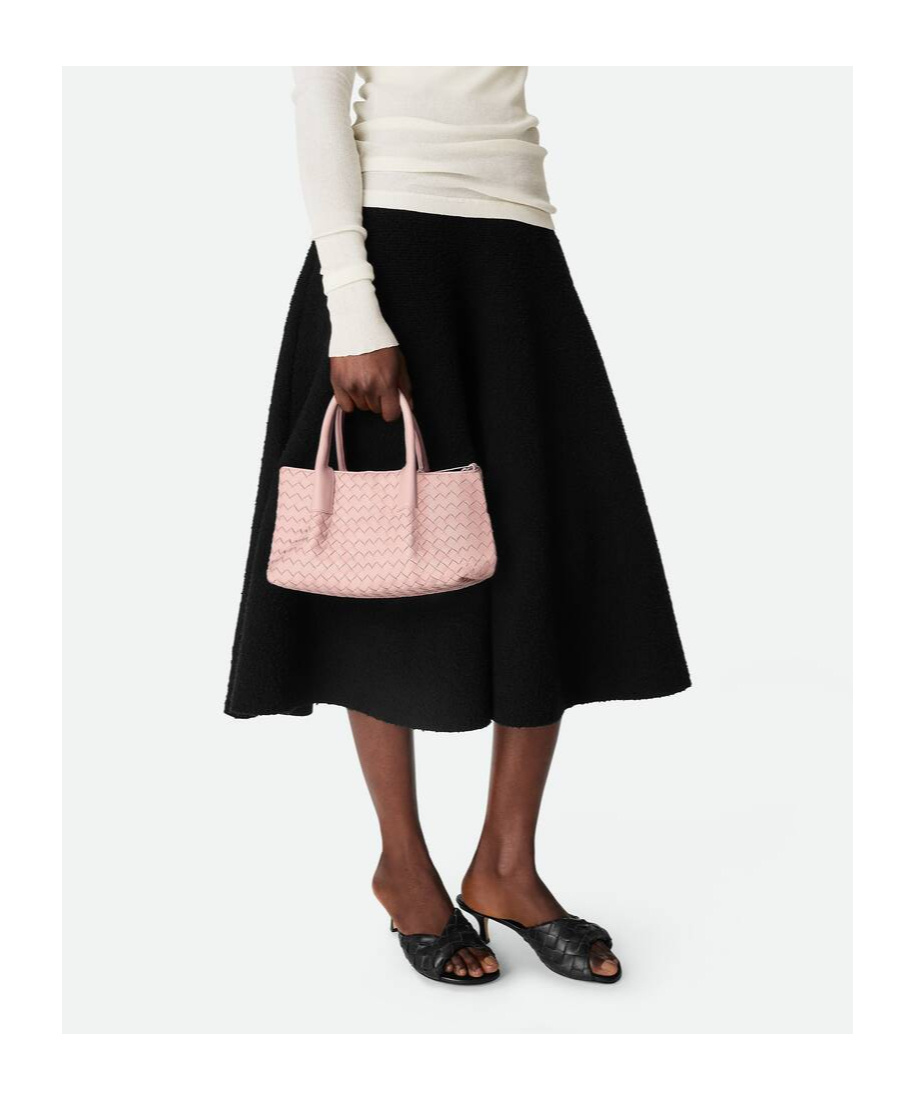 Bottega Veneta Pinacoteca Small Intrecciato Leather Tote Bag In Pink
