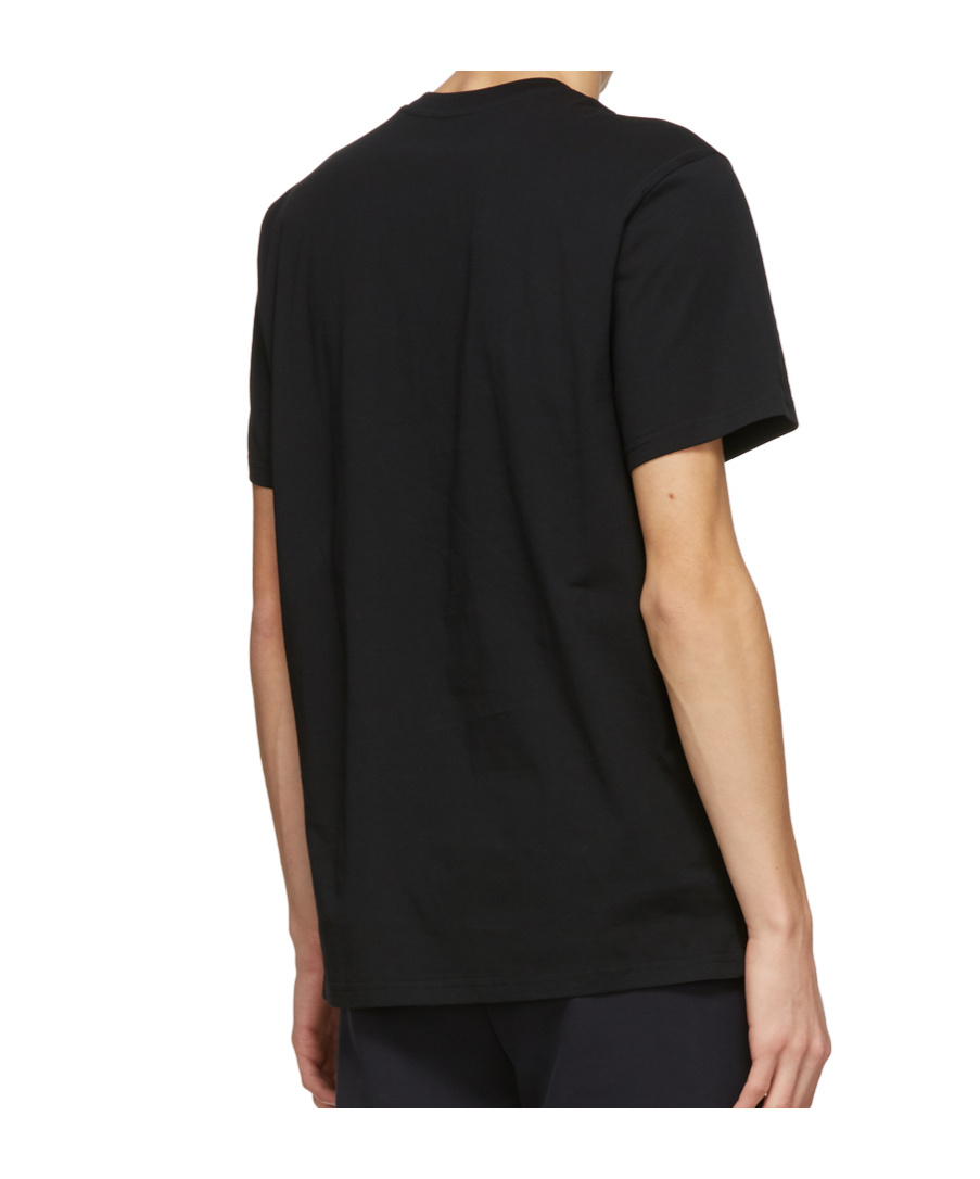 Moschino Black Double Question Mark Logo T-shirt In Black