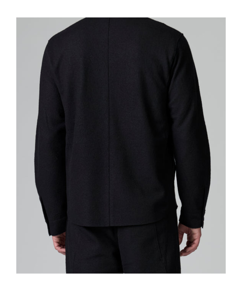 Transit Virgin Wool Shirt Jacket In Black