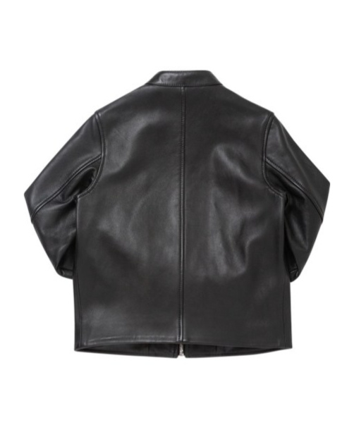 Diesel Logo Embossed Leather Jacket