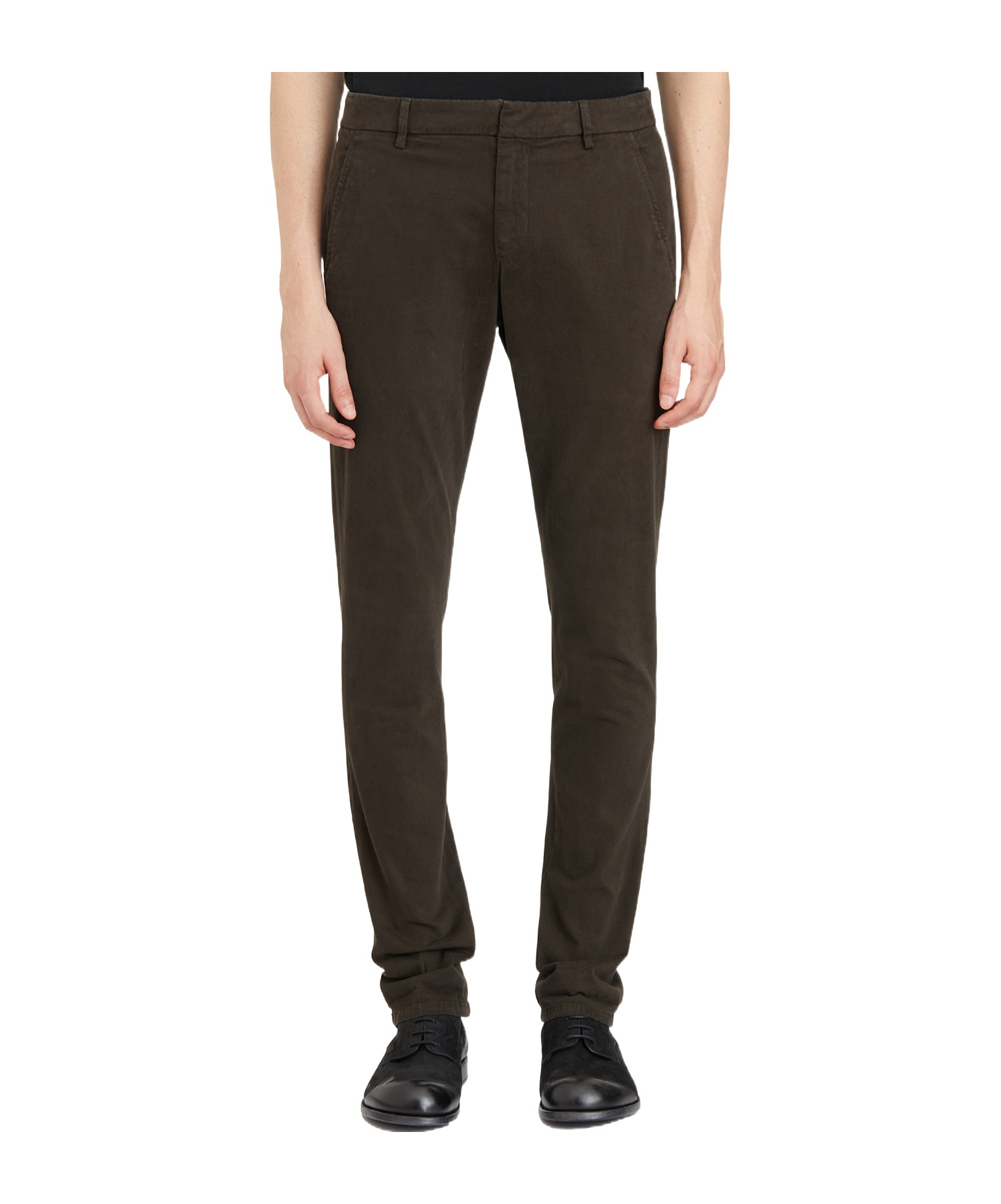 Dondup Belt-loop Casual Pants In Black