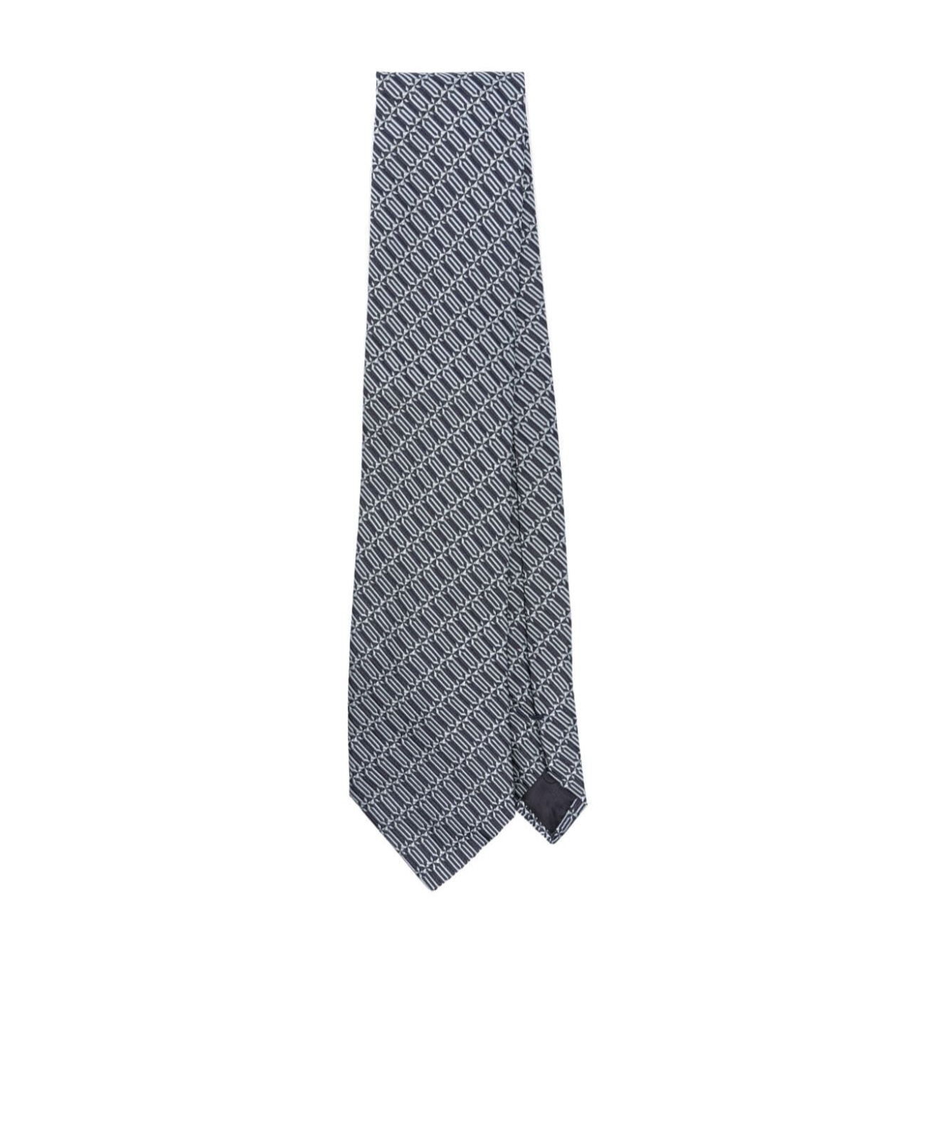 Lanvin Etiquette Logo Tie Accessories In Gray