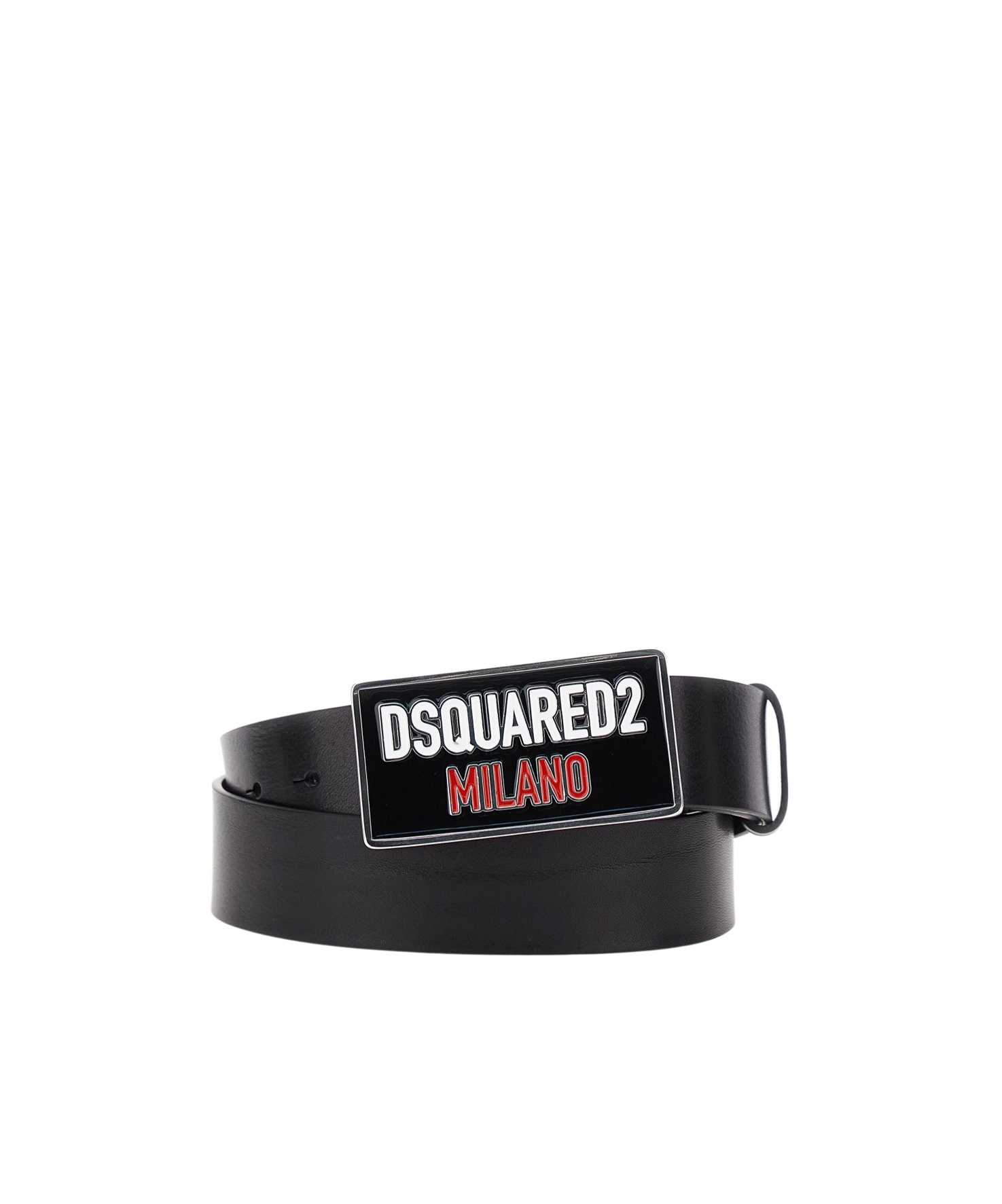 Dsquared2 Logo-plaque Buckle Belt In Black