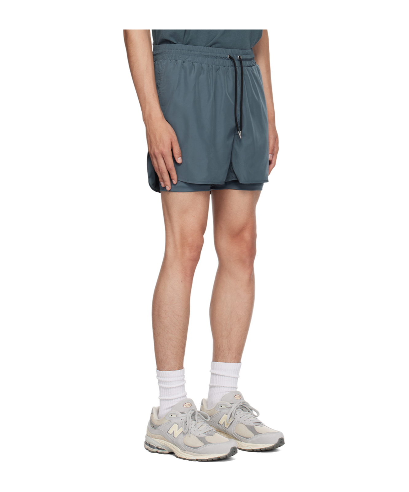 Sporty And Rich Drawstring Elastic Waist Shorts In Multicolor