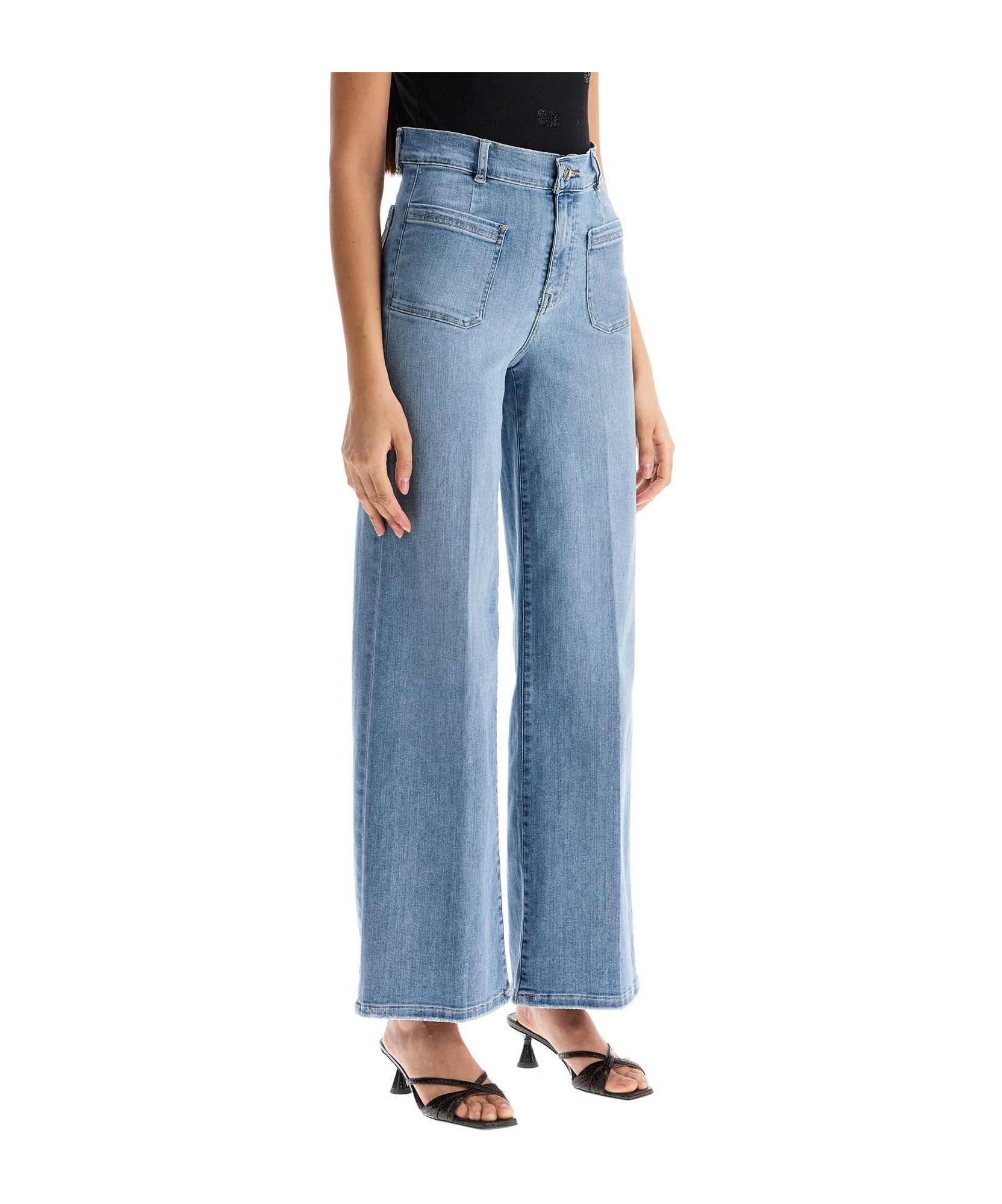 Frame Le Pixie Slim Palazzo Jean In Blue