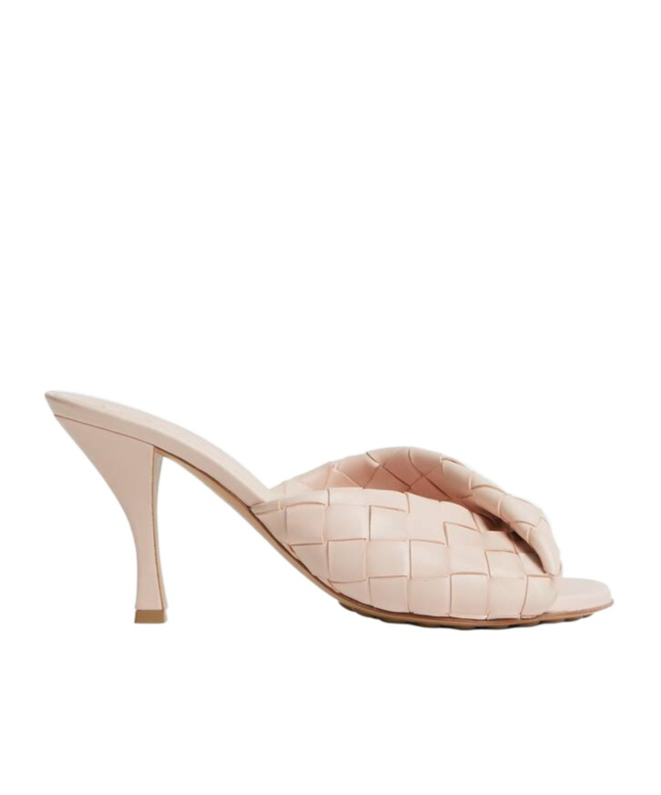 Bottega Veneta Blink Intrecciato Lambskin Leather Sandal In Nude