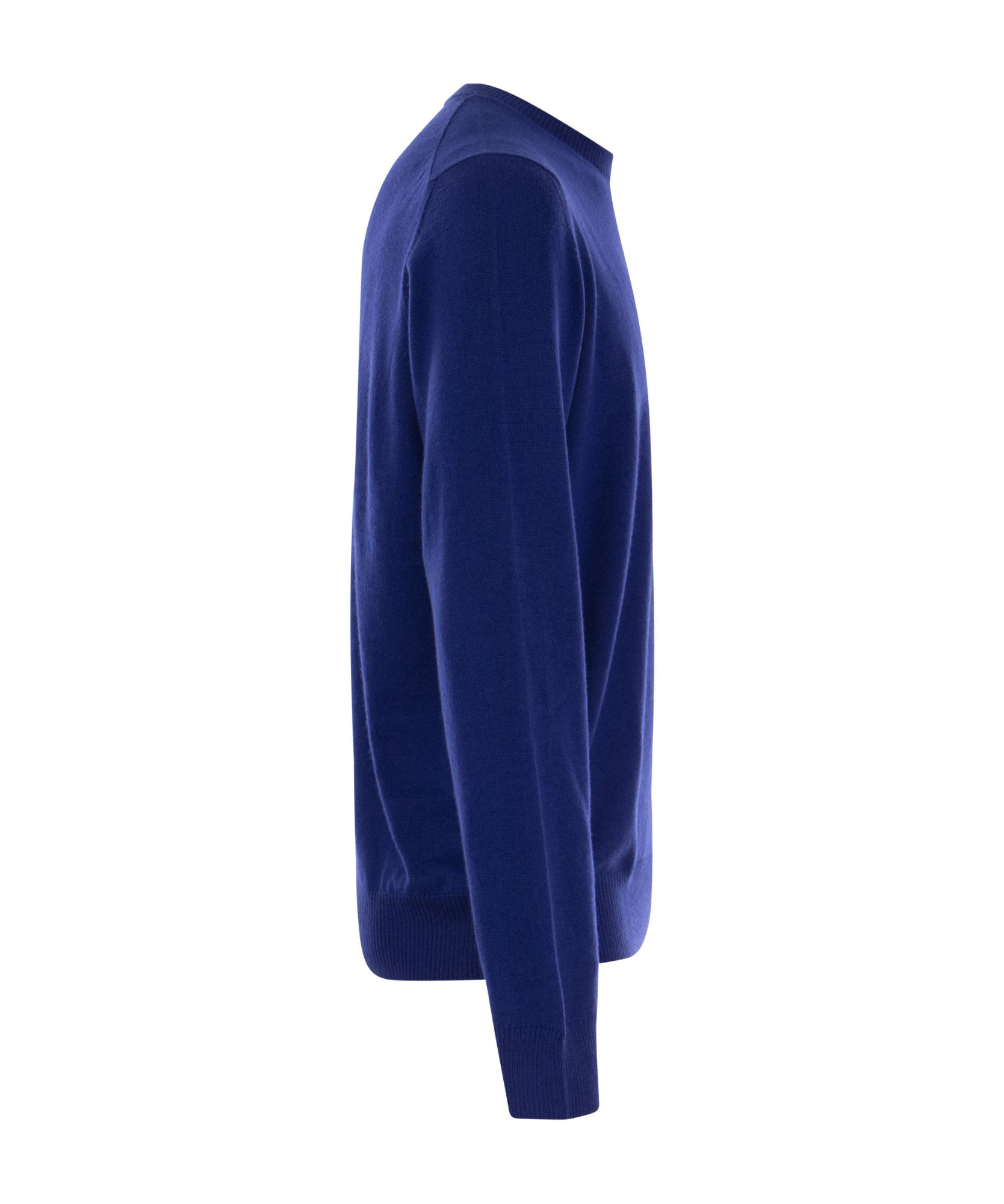 Fay Wool Crew-neck Pullover In Blue