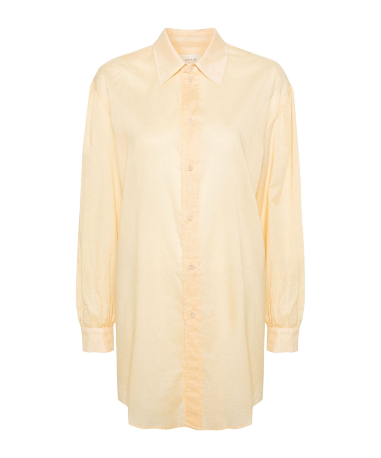 Lemaire Semi-sheer Cotton Shirt In Nude