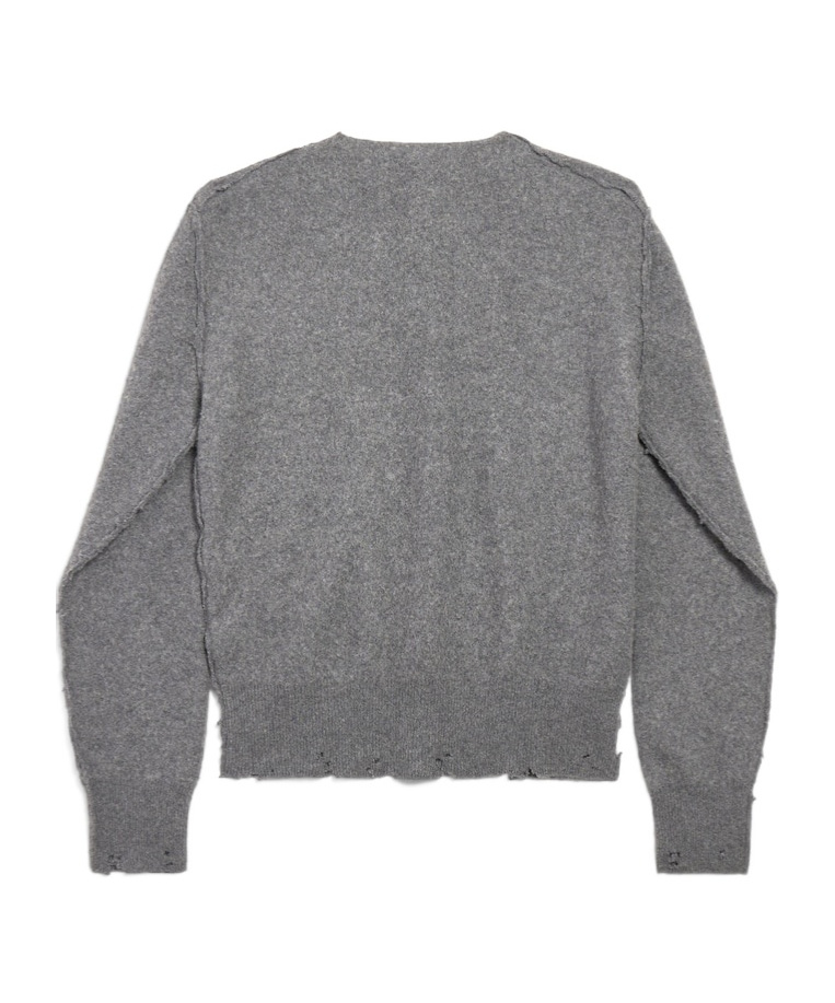 Balenciaga Women's Inside-out Cardigan In Grey In Grey