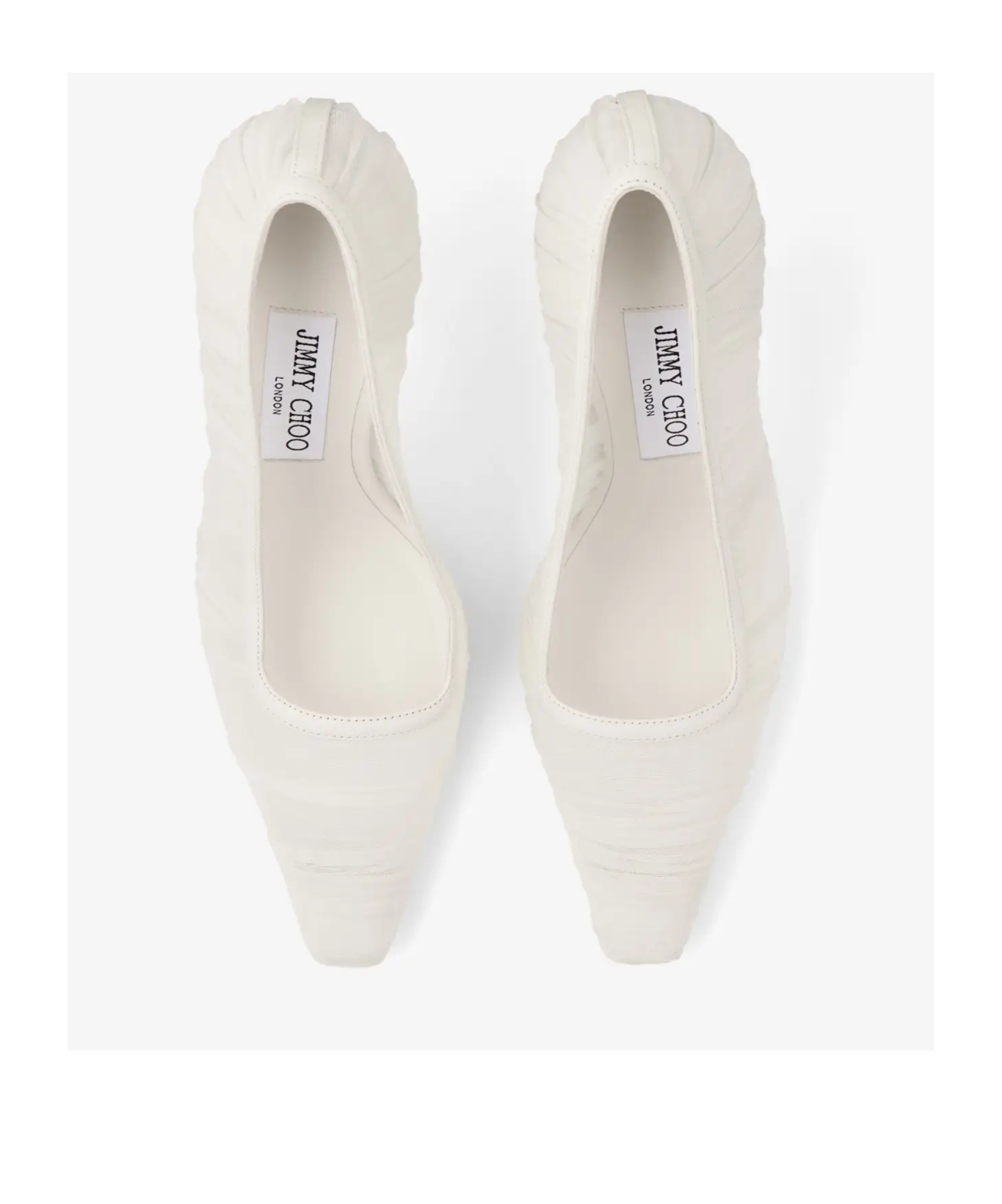 Jimmy Choo Stiletto Heel Pumps Square Toe In White