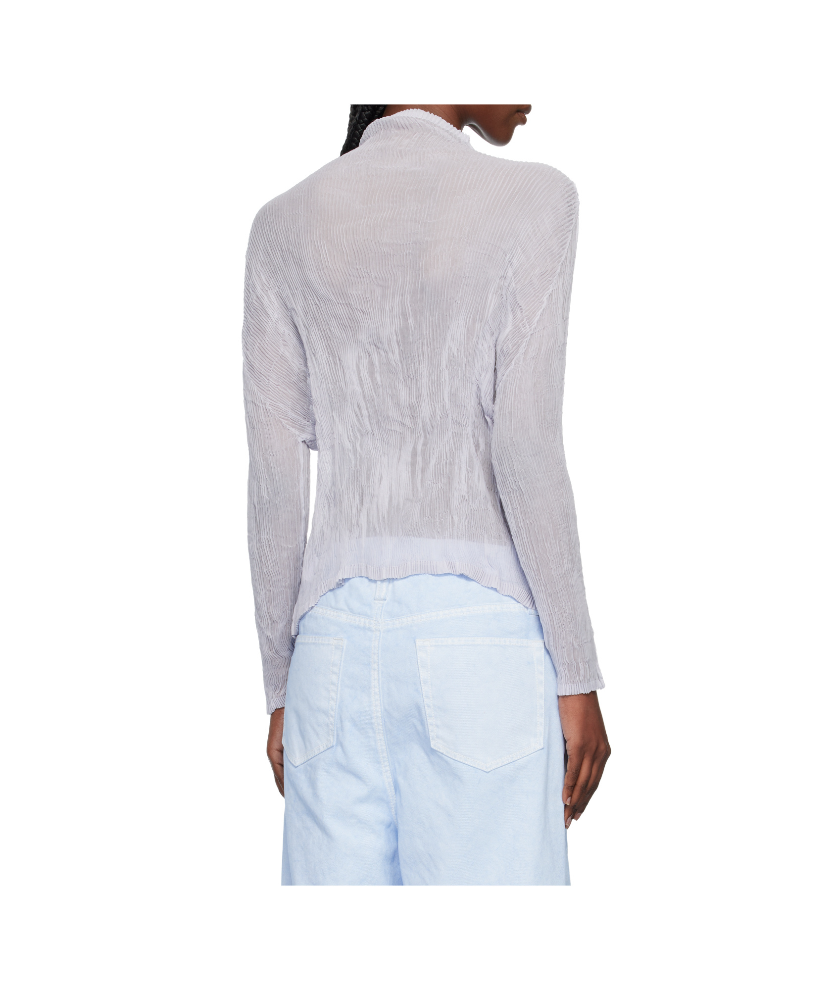 Issey Miyake Chiffon Twist Cardigan In Animal Print