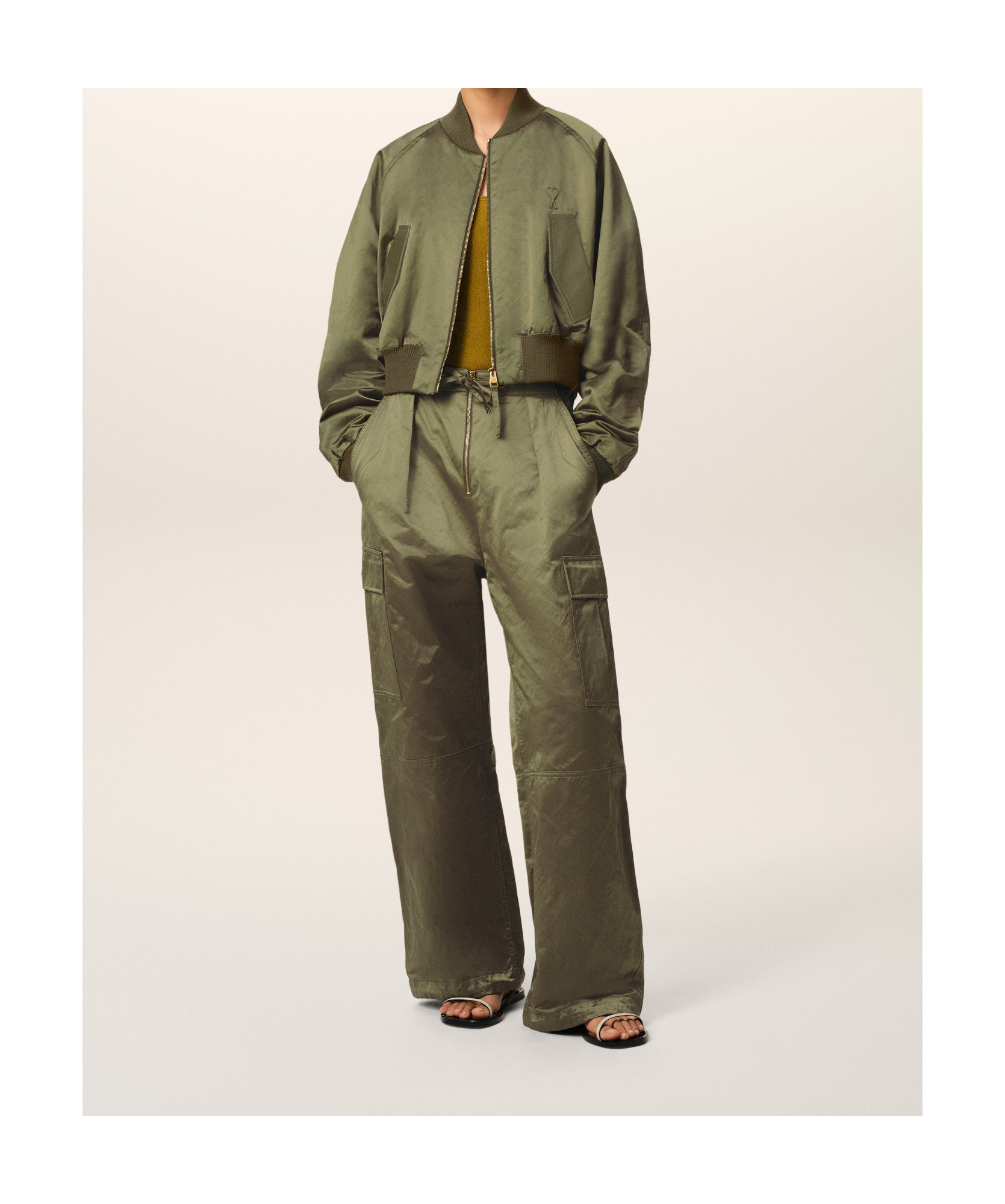 Ami Alexandre Mattiussi Long Sleeve Casual Jacket In Green
