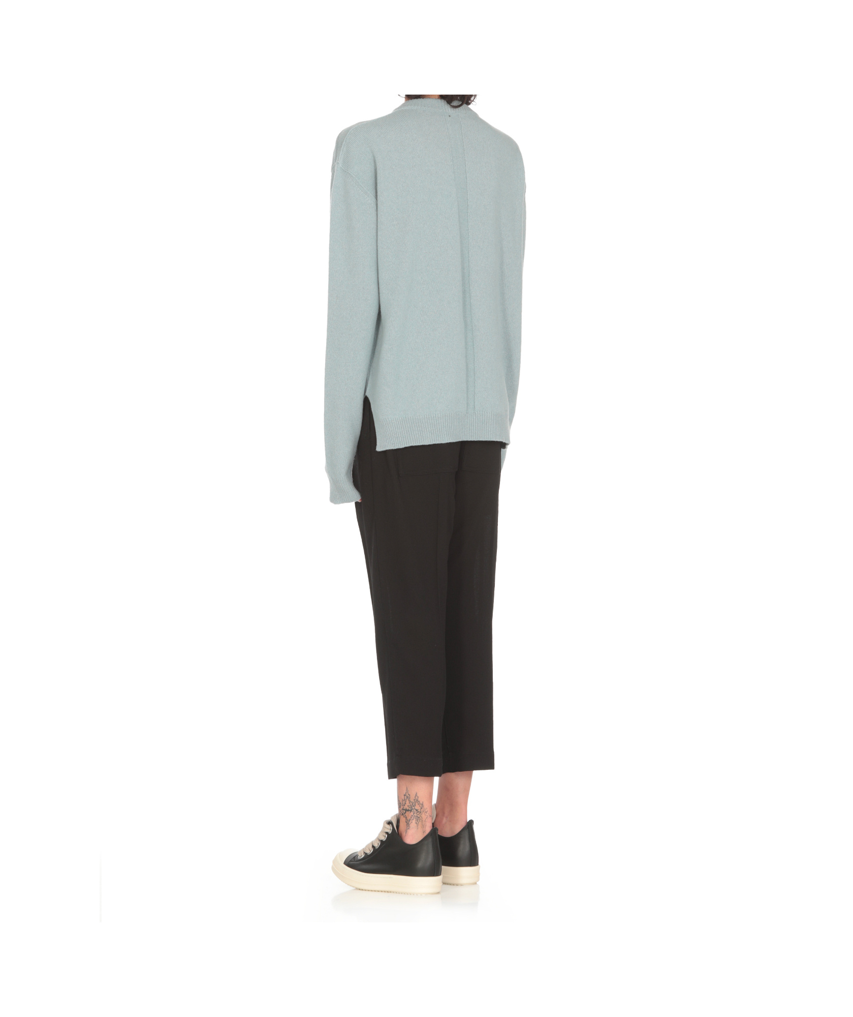Rick Owens Long-sleeved Sweater In Gray