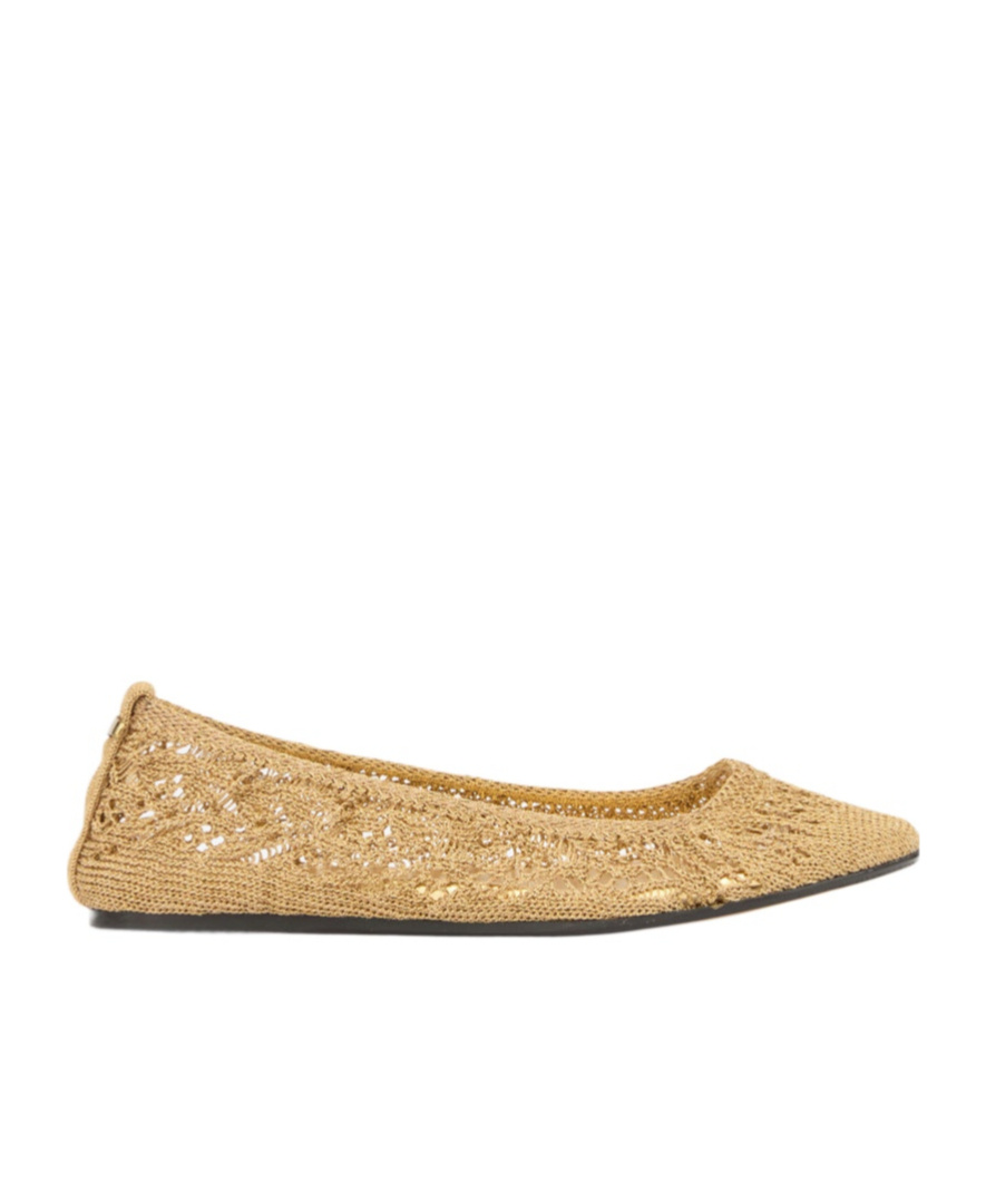 Isabel Marant Crocheted Ballet Flats In Nude