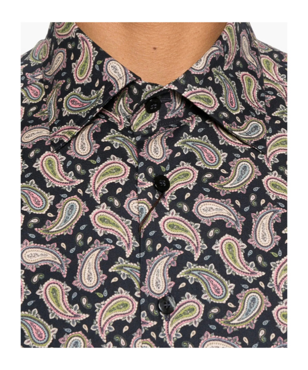 Etro Roma Paisley Print Shirt In Brown