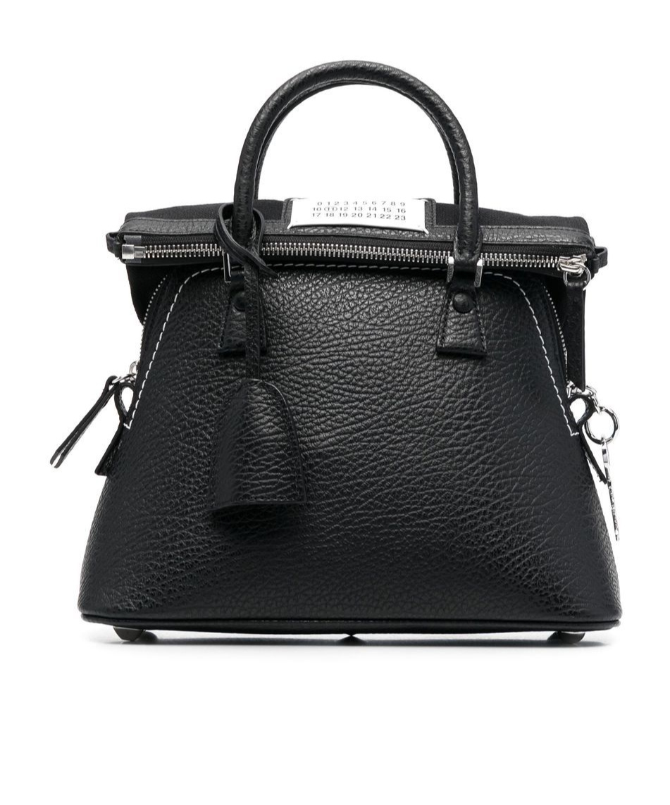 Maison Margiela 5ac Classique Micro Leather Handbag In Black