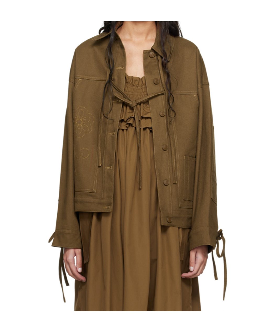CECILIE BAHNSEN LONG SLEEVE DENIM JACKET