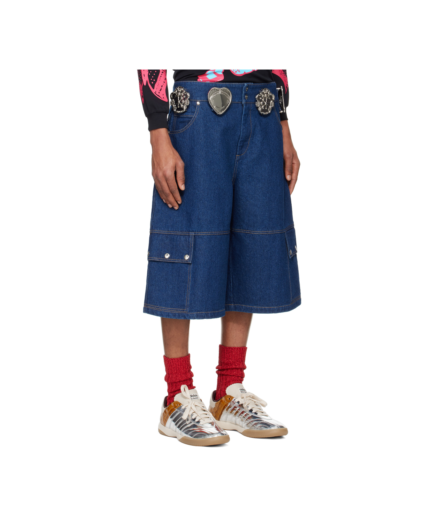 Chopova Lowena Zipper Shorts In Blue