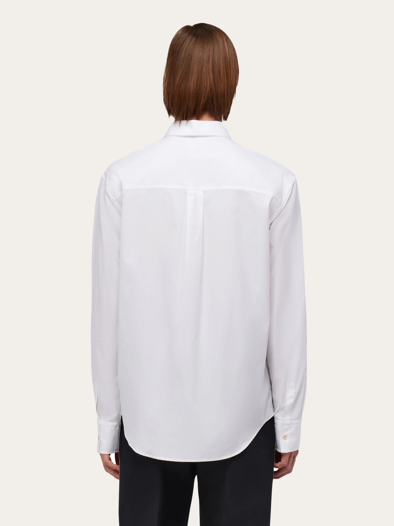 Ferragamo Jacquard Shirt Featuring Gancini Pattern In White