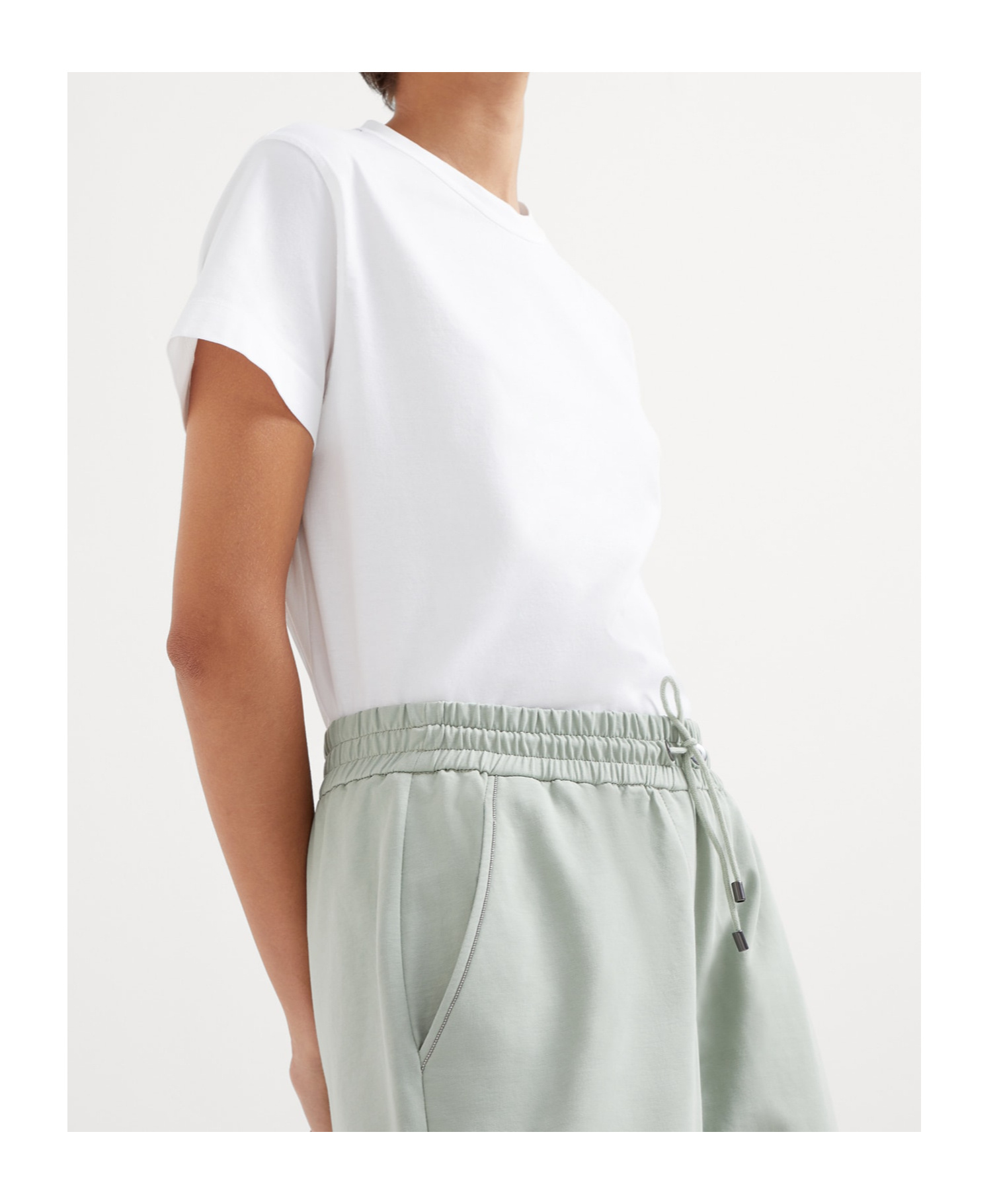 Brunello Cucinelli Light Fleece Pants In Gray