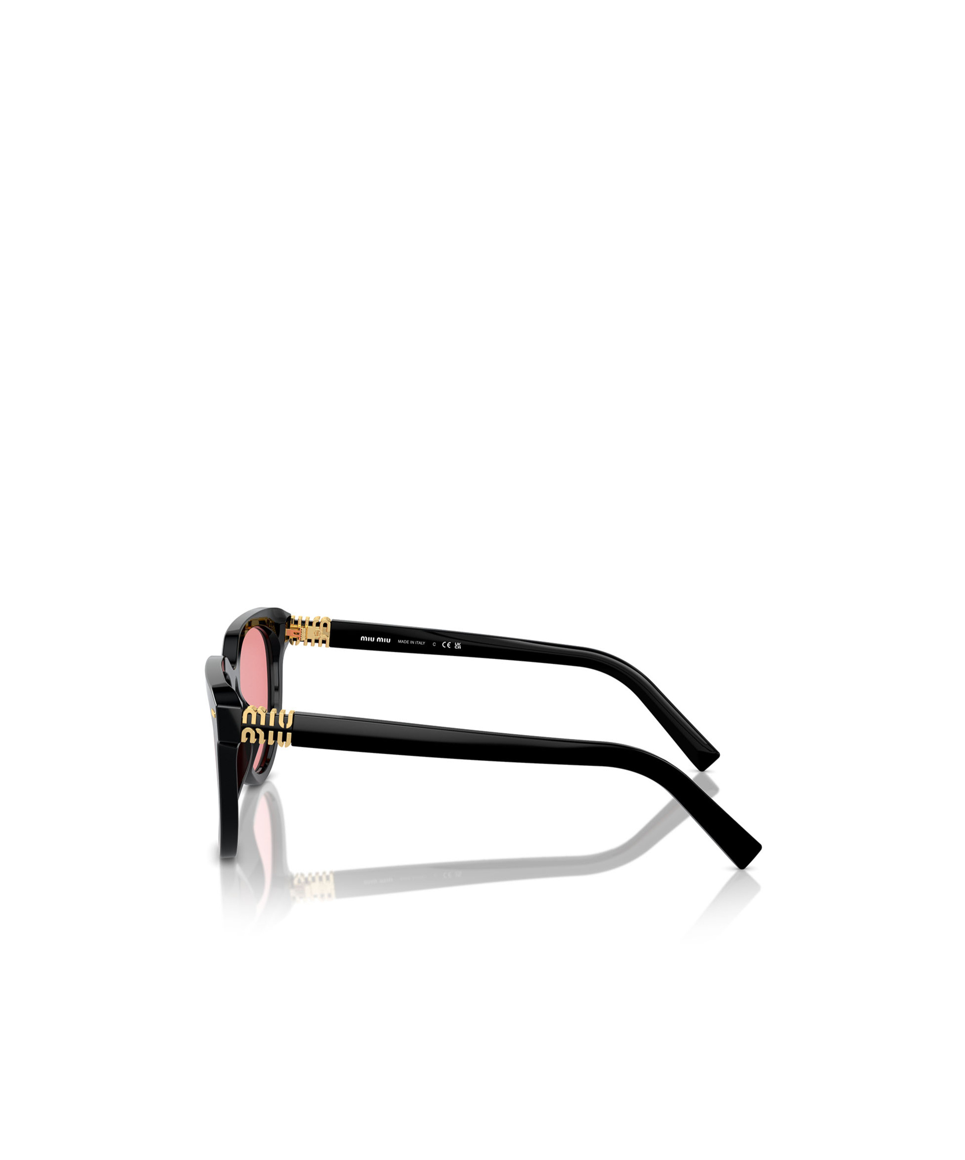 Miu Miu 0mu 12zs 16k1d0 Black Sunglasses In Pink
