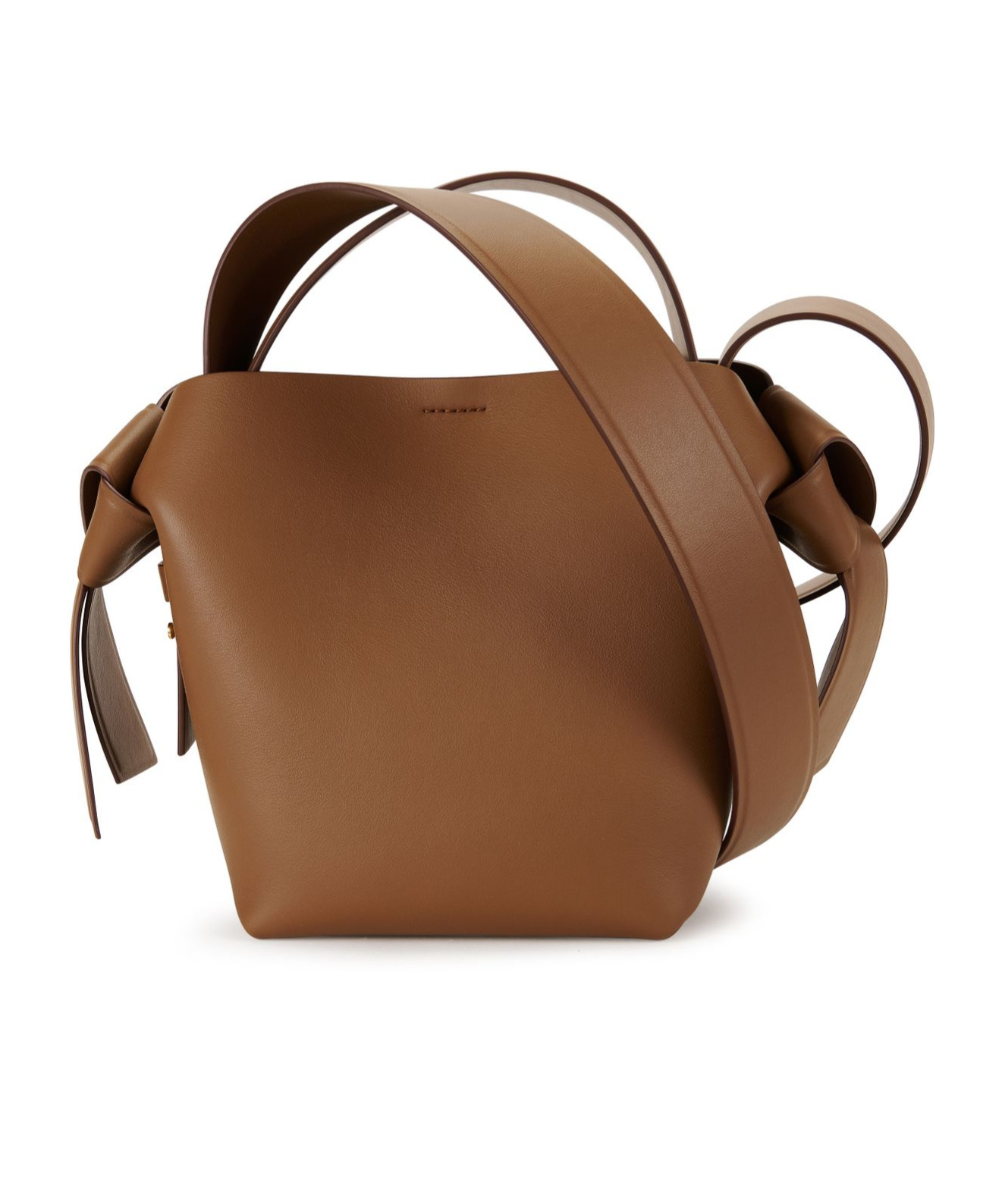 Acne Studios Musubi Mini Leather Shoulder Bag In Brown