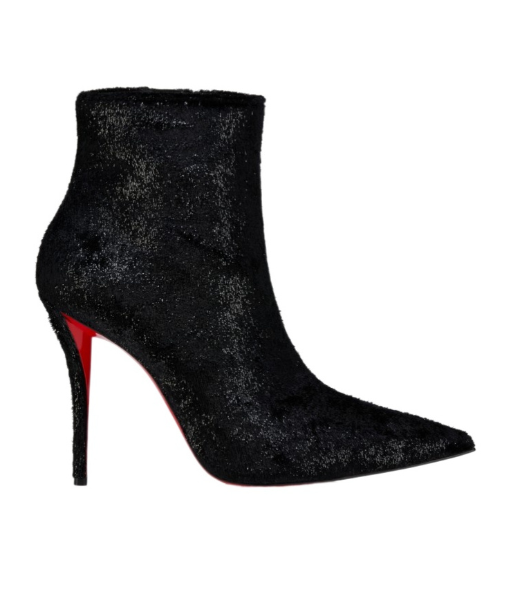 Christian Louboutin Pointed Ankle Boots In Black