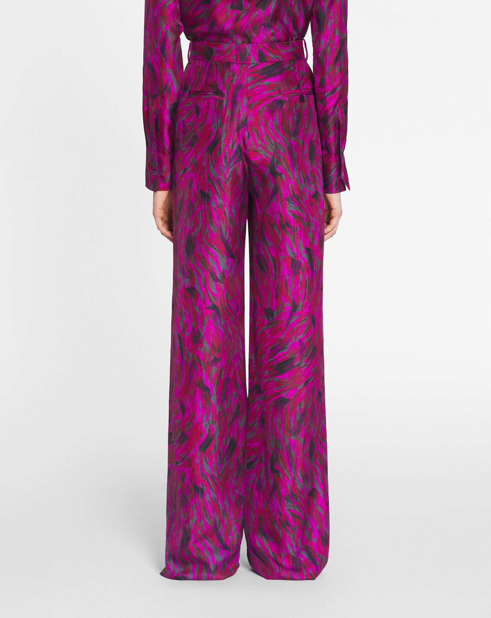 LANVIN LANVIN PRINTED WIDE LEG PANTS 