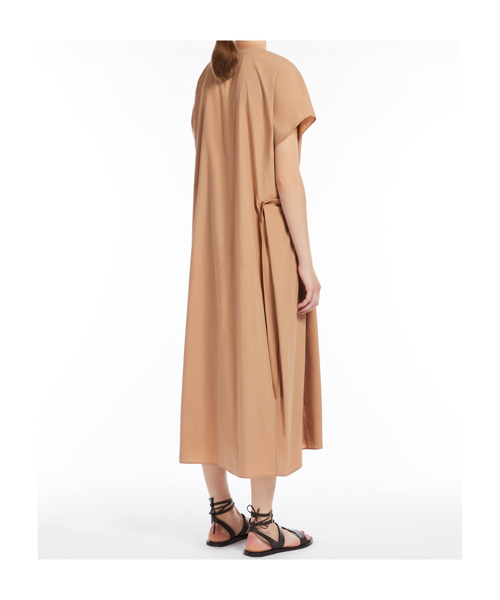 Weekend Max Mara Cotton-poplin Dress In Desert-colored