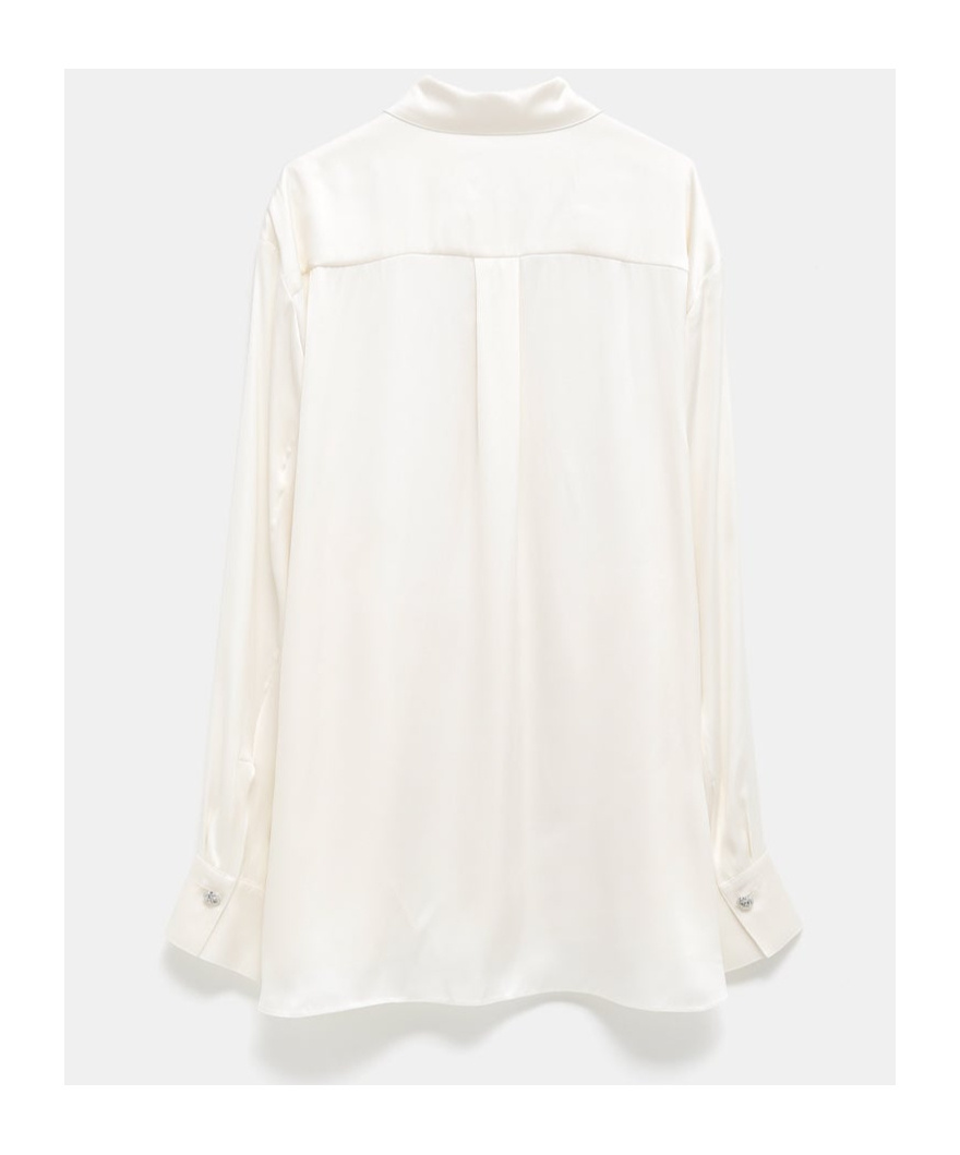 Magda Butrym Satin Shirt In White