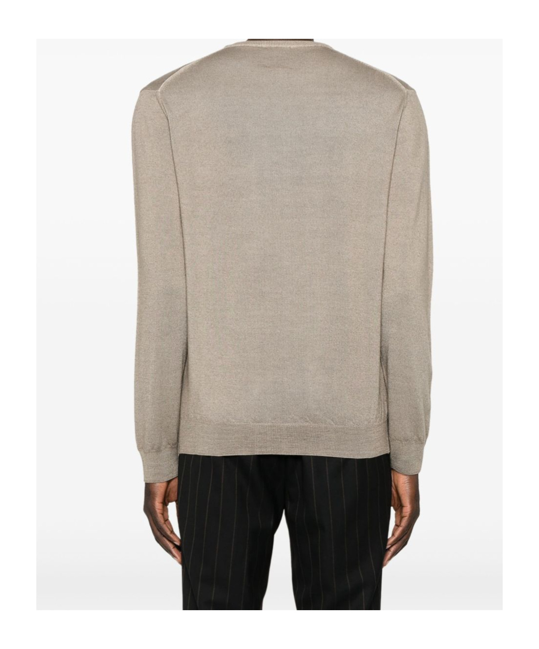 Woolrich Long Sleeve Crew Neck Knitted Sweater In Neutral