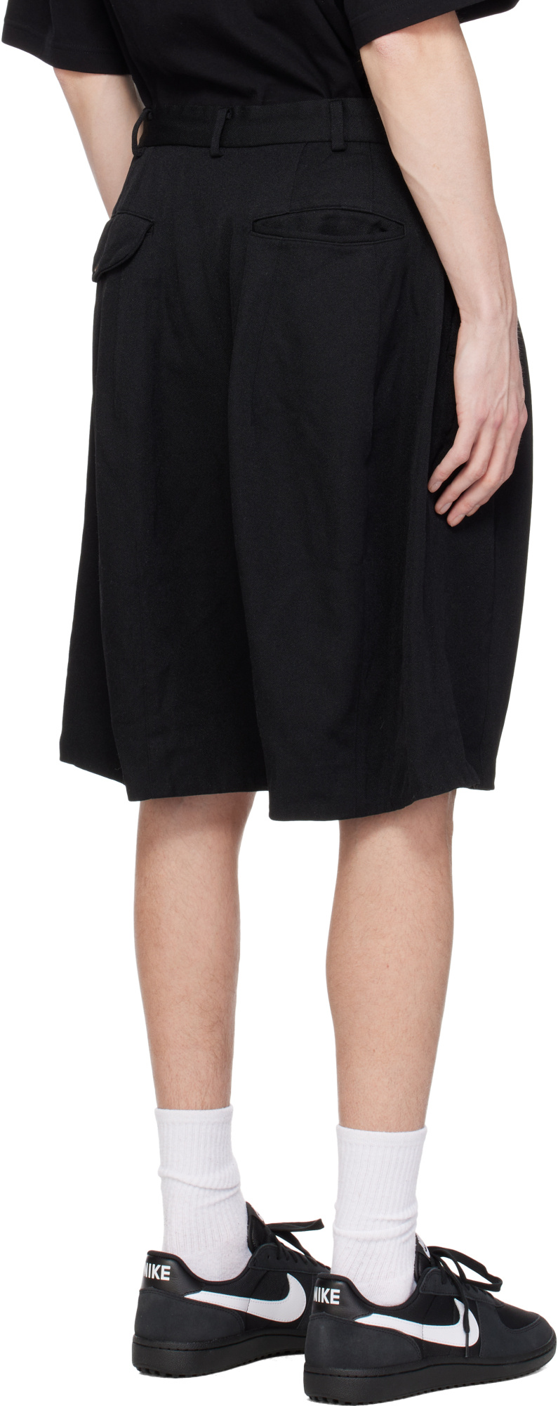 Comme Des Garçons Twill Shorts In Black