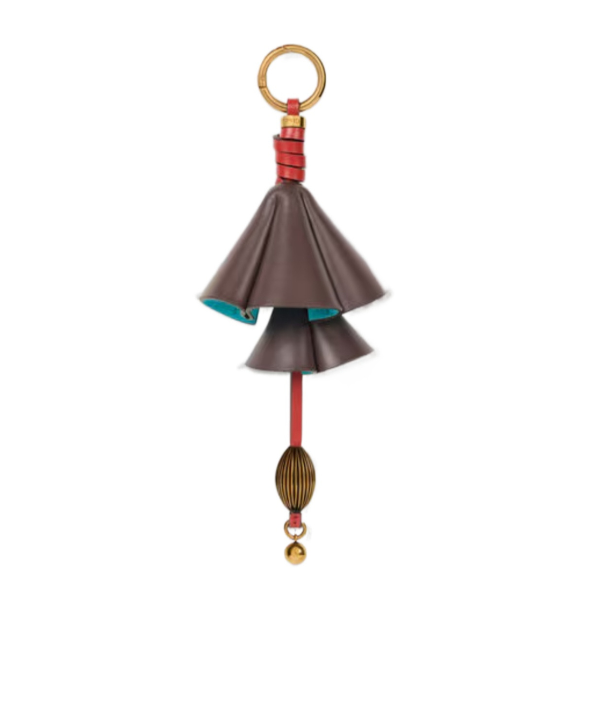 Etro Leather Flower Charm In Gold