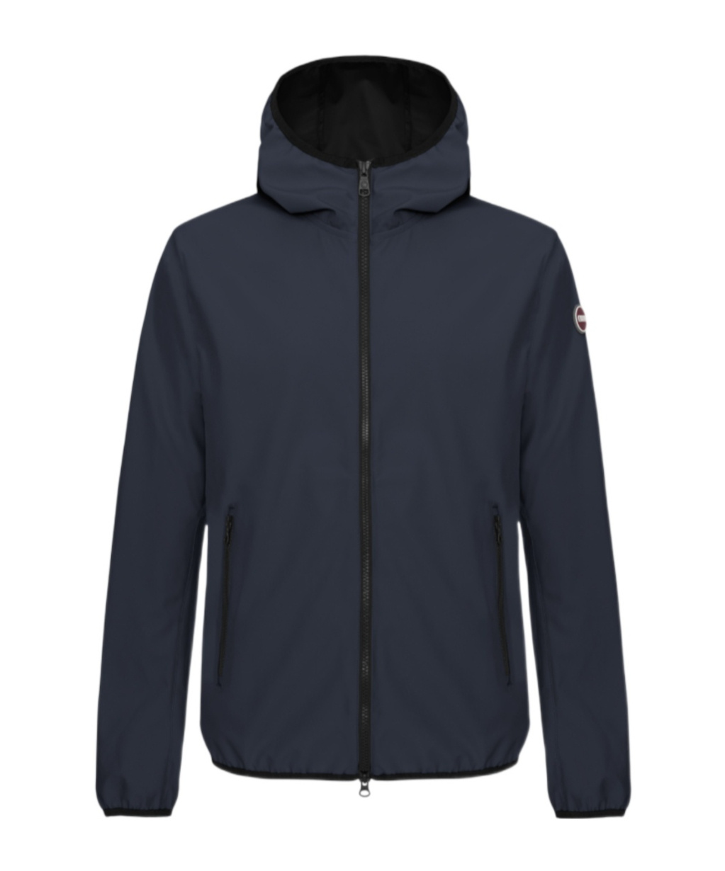 Colmar Logo Patch Hooded Zipped Jacket In Blue