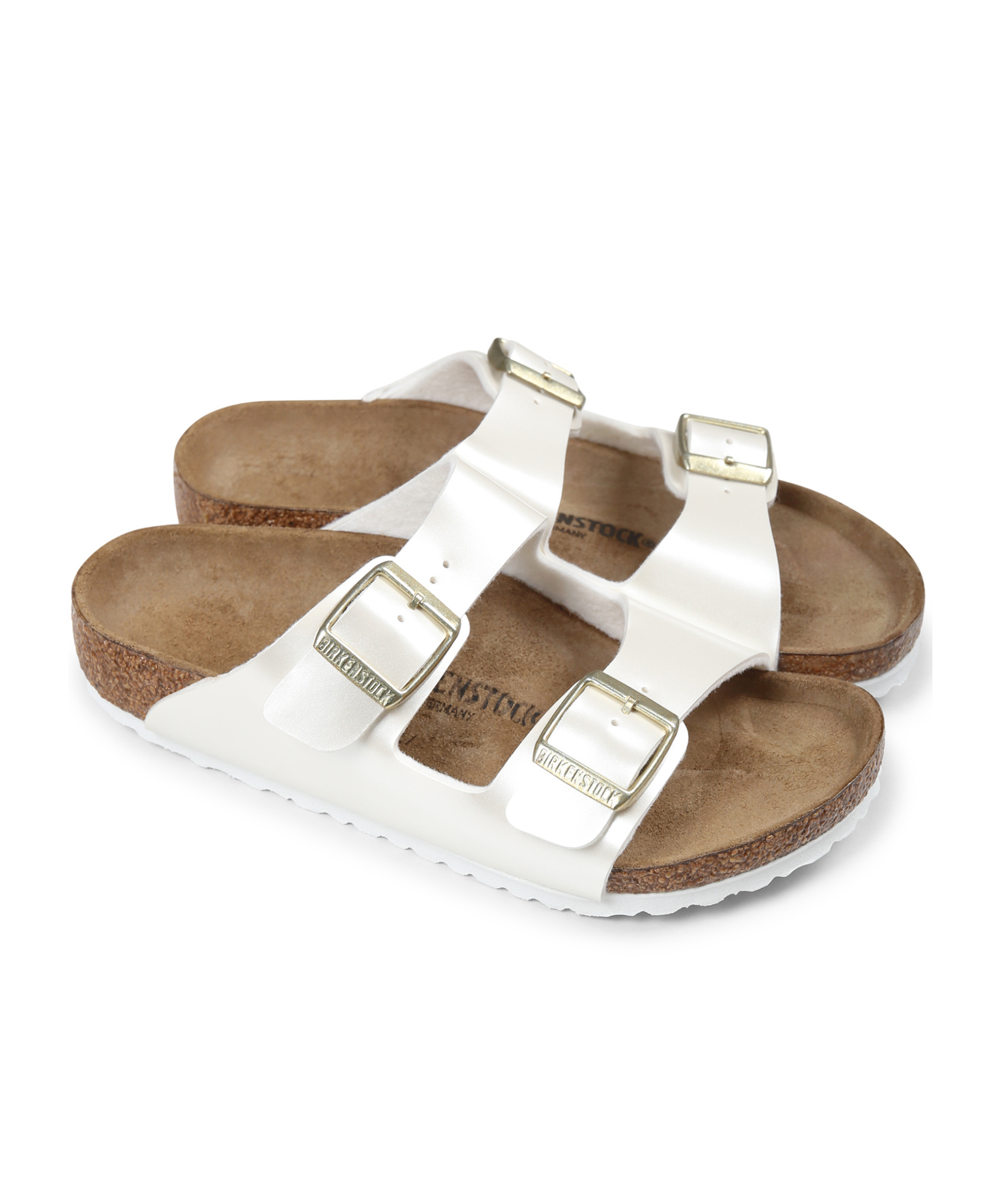 Birkenstock Round Toe Sandals In White