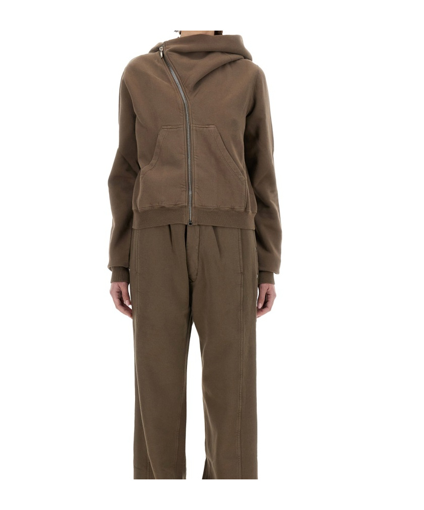 Rick Owens Drkshdw Long-sleeved Sweater In Brown
