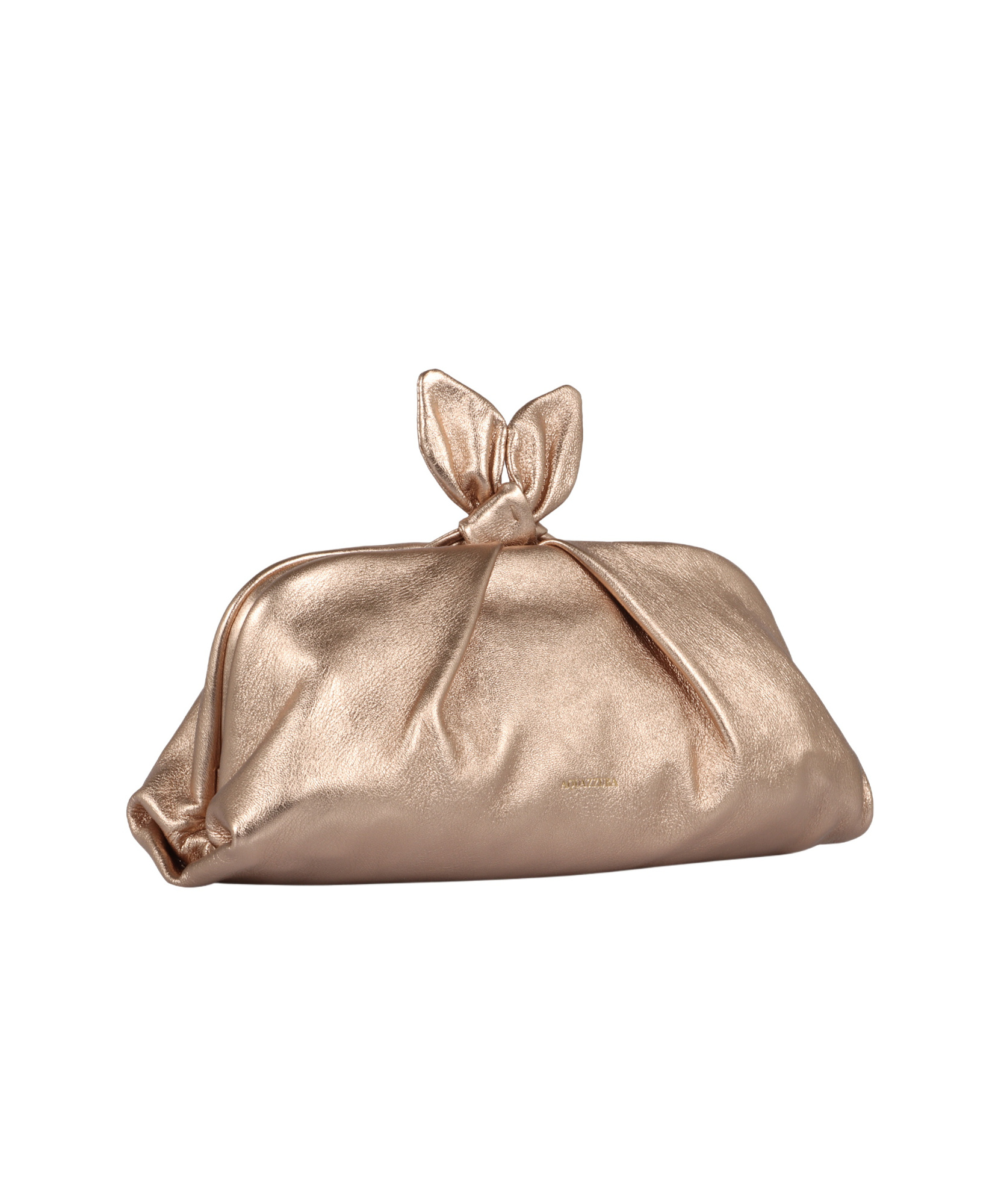 Aquazzura Small Bow Tie Clutch Bag In Nude