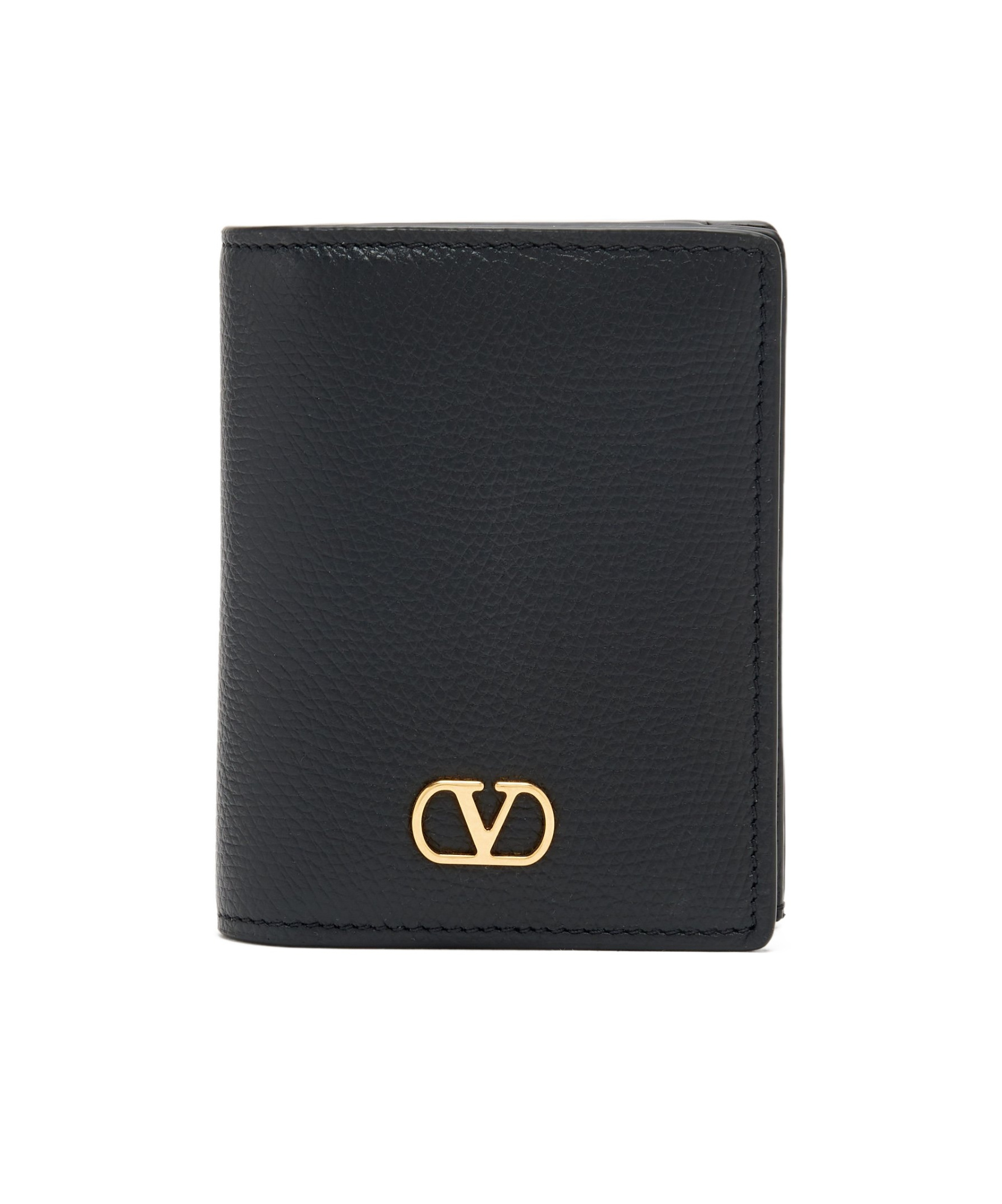 Valentino Portafoglio Vlogo In Pelle Nera Donna In Black