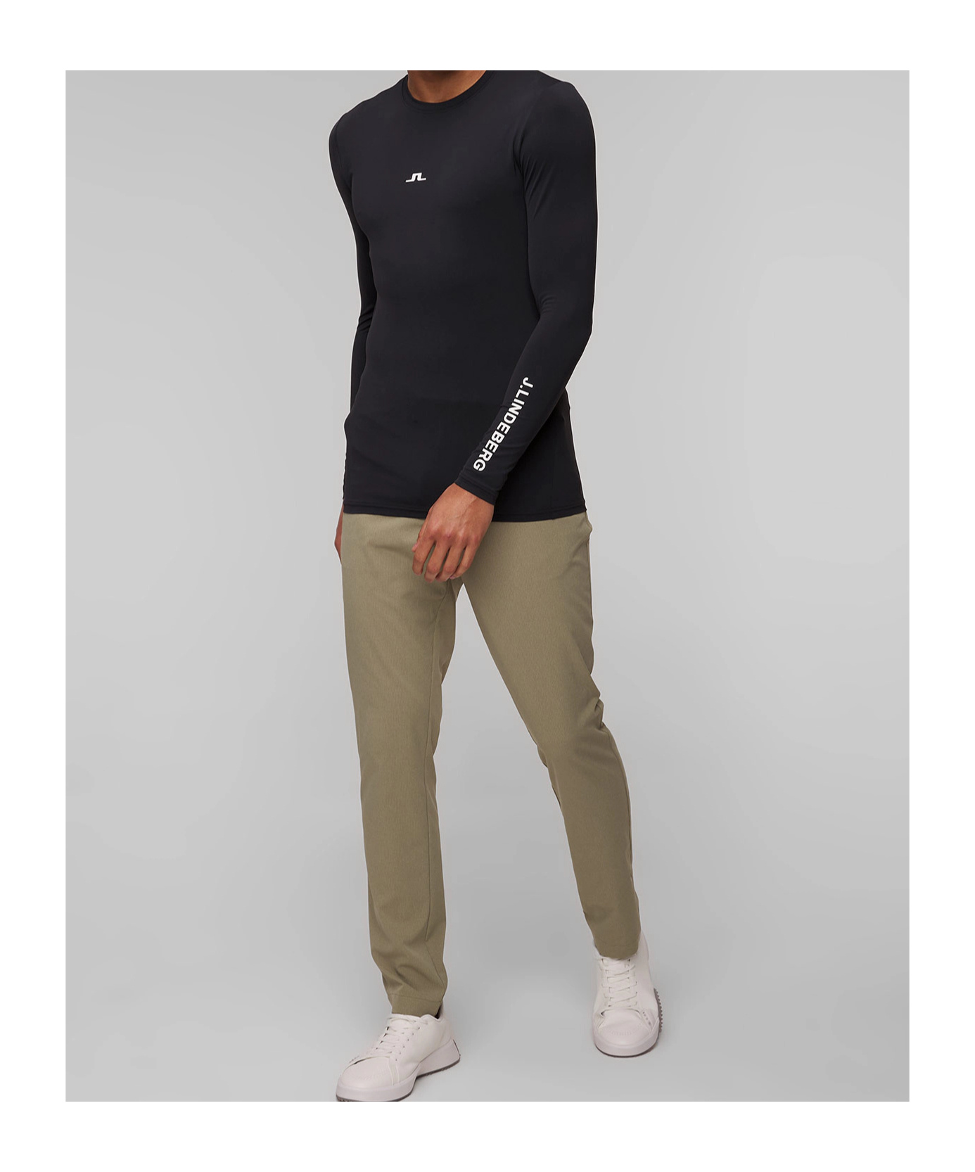 J. Lindeberg Long Sleeve Logo T-shirt In Black
