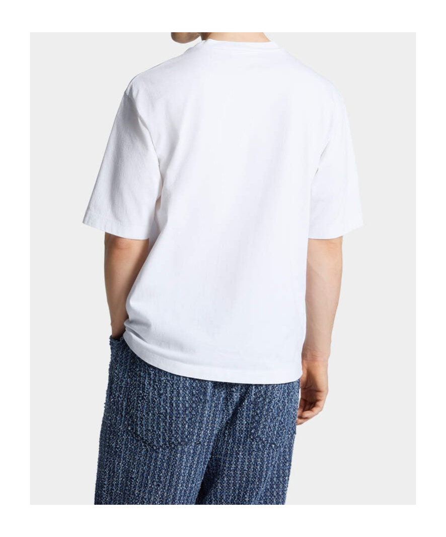 Dsquared2 Mens White Embossed Text-print Loose-fit Cotton T-shirt Xl In White