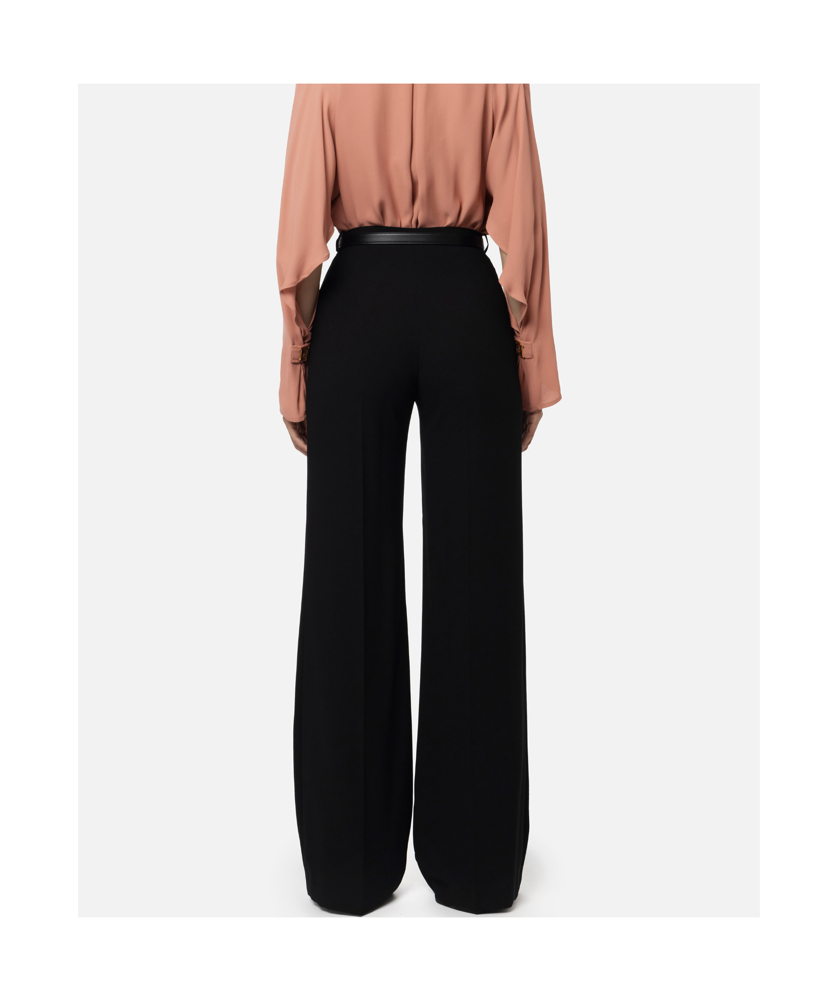 ELISABETTA FRANCHI BELTED WIDE-LEG TROUSERS