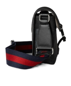 Gucci Black Crossbody Bag With Metallic Buckle In Black