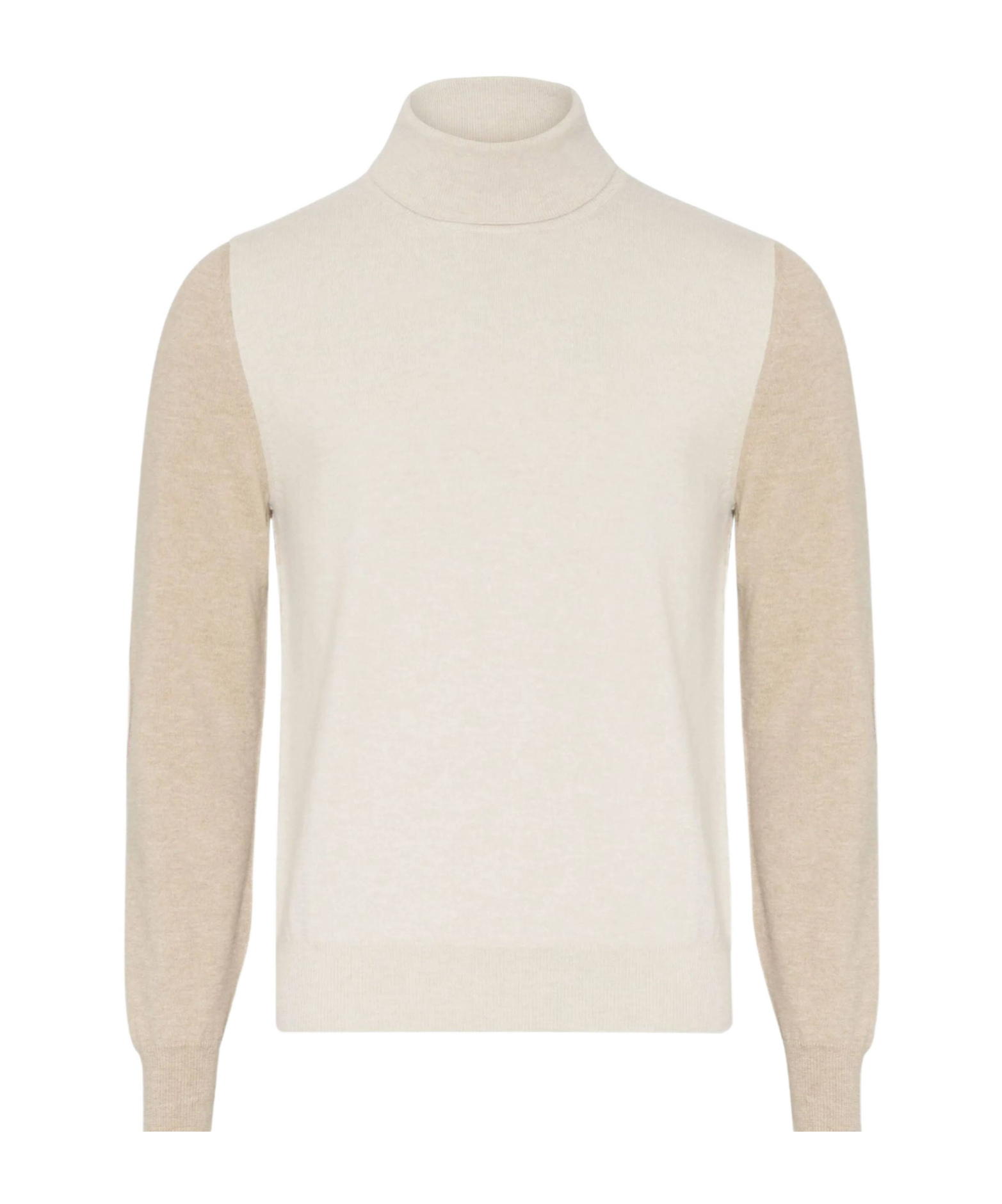 Maison Margiela Two-tone Wool Turtleneck Sweater In Neutral