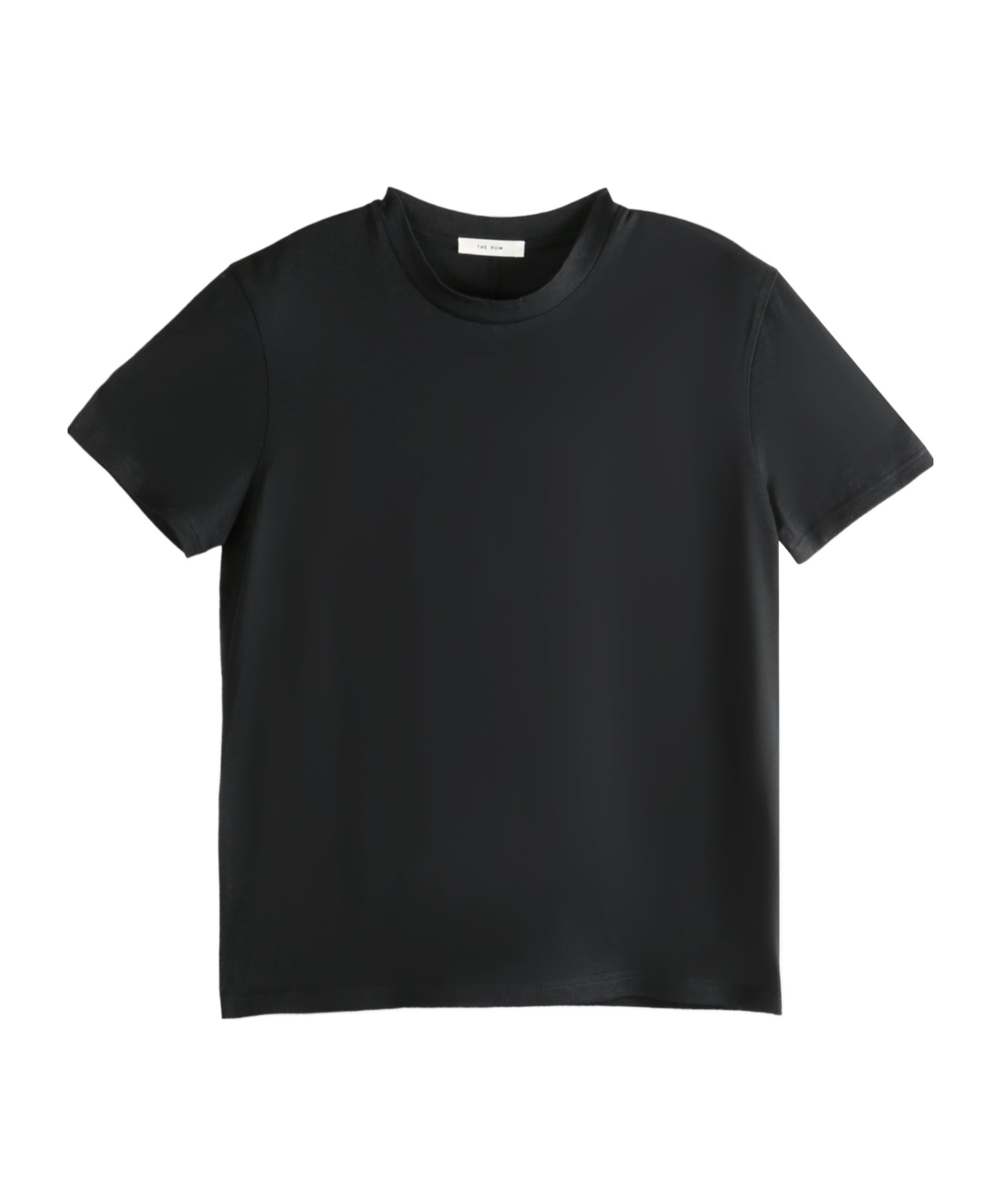 The Row Calibi Silk Blend Crew Neck T-shirt In Black