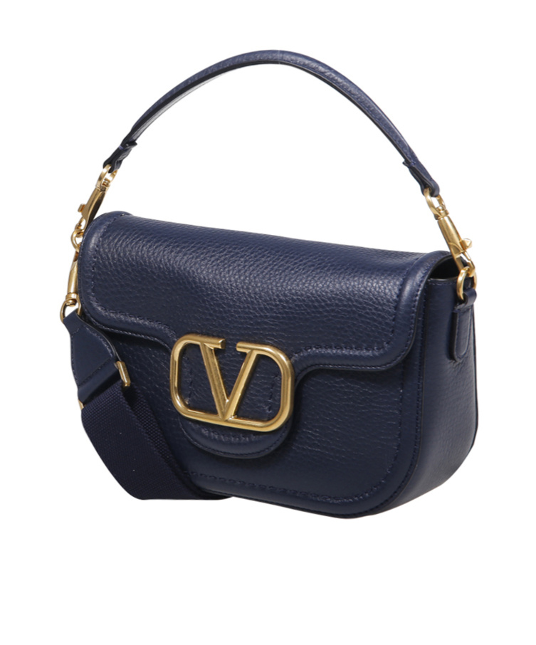 Valentino Alltime Foldover Top Crossbody Bag In Black