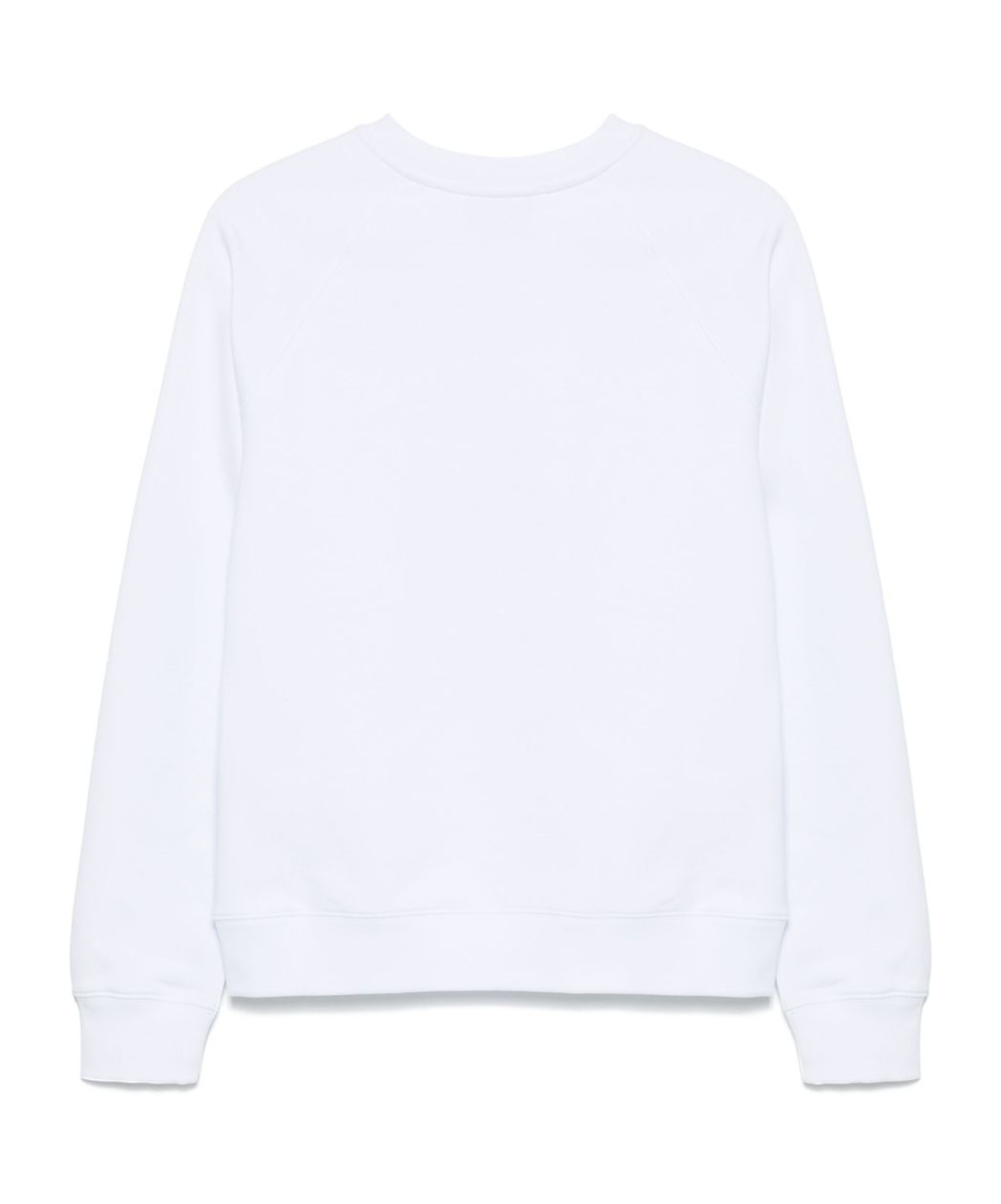 Msgm White Crewneck Sweatshirt With Logo In White