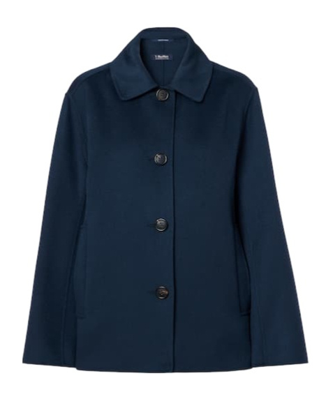 Max Mara Virgin Wool Jacket In Blue