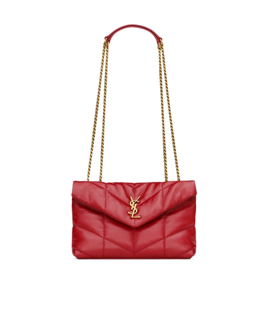 Saint Laurent Mini Puffer Toy Shouder Bag In Red
