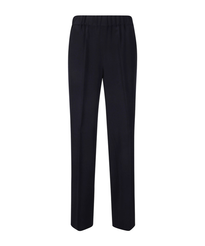 Alberto Biani Elastic Waist Casual Pants In Black